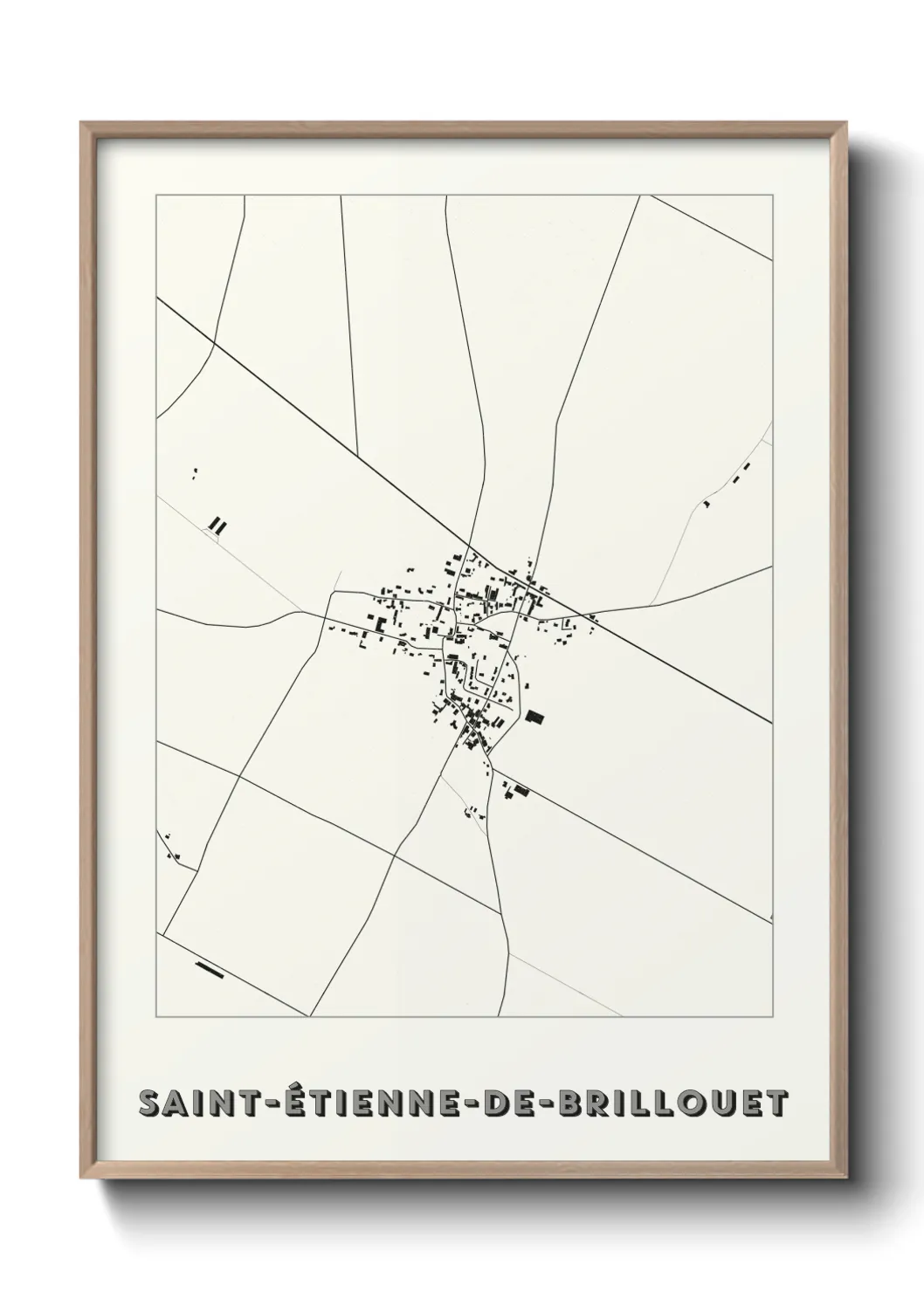 Une affiche de carte sur Saint-Étienne-de-Brillouet