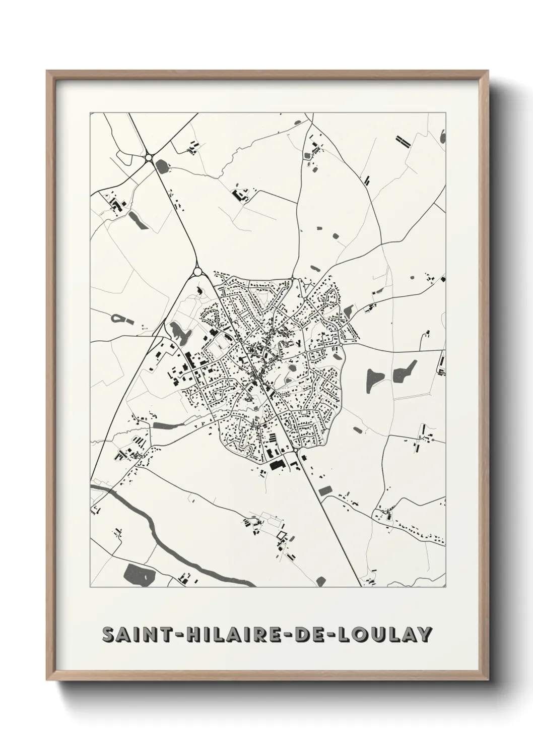 Une affiche de carte sur Saint-Hilaire-de-Loulay
