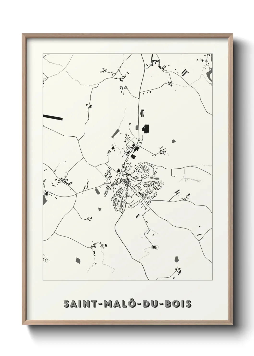 Un poster carteSaint-Malô-du-Bois