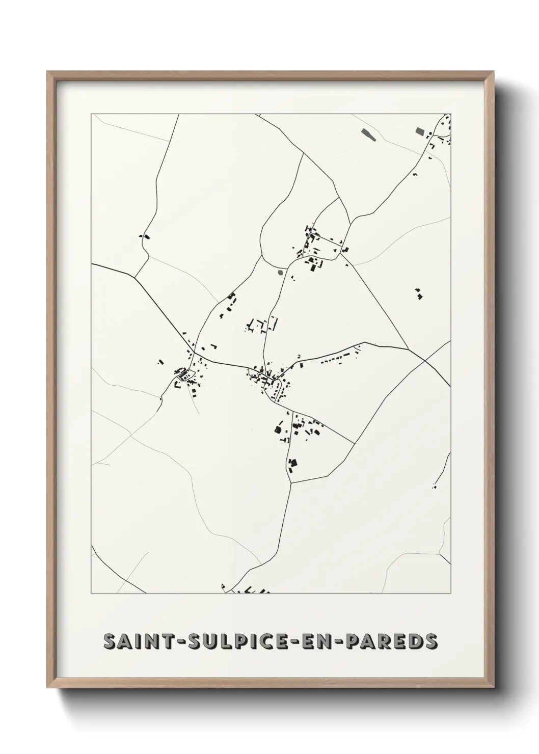 Un poster carteSaint-Sulpice-en-Pareds