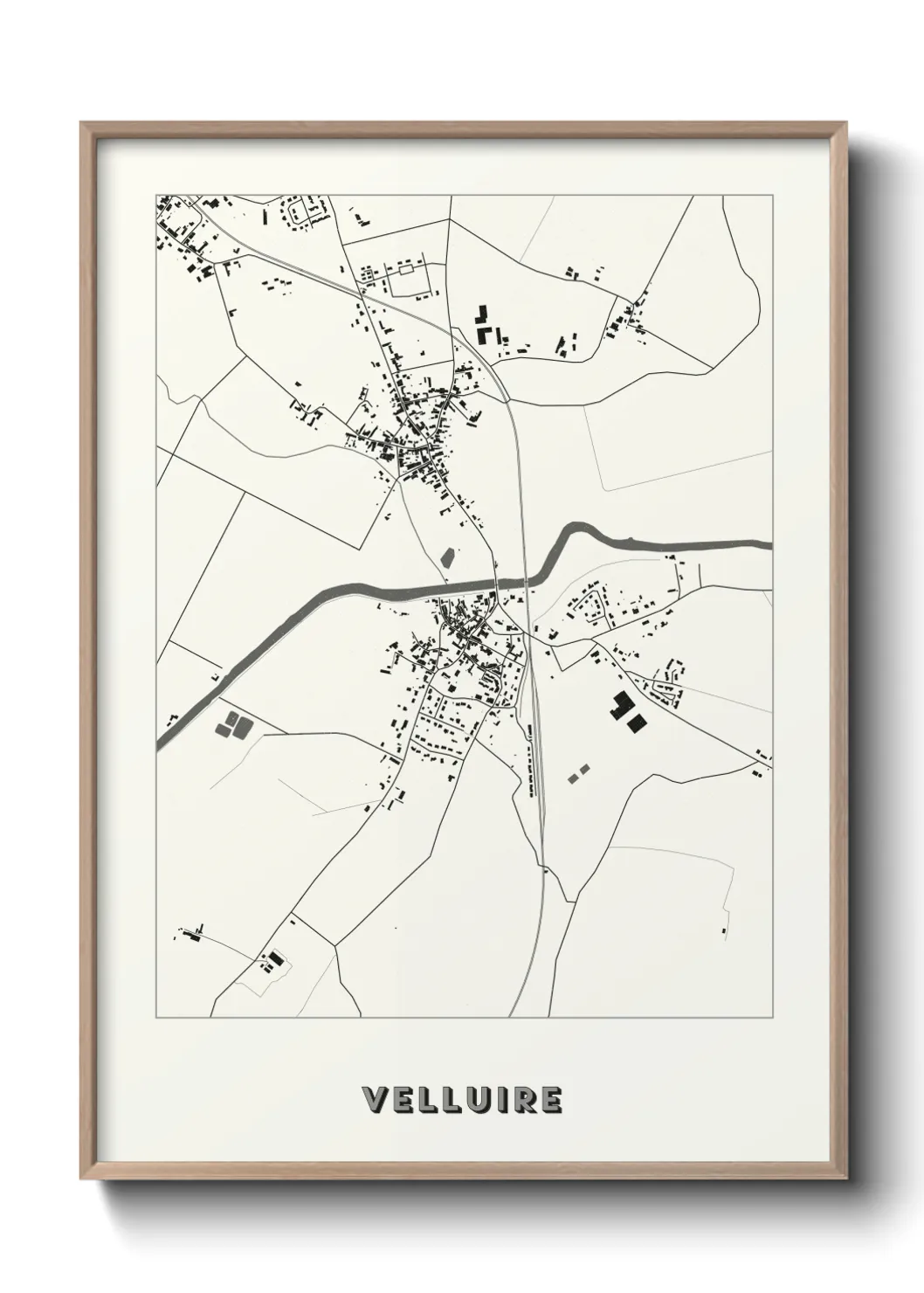 Une affiche de carte sur Velluire