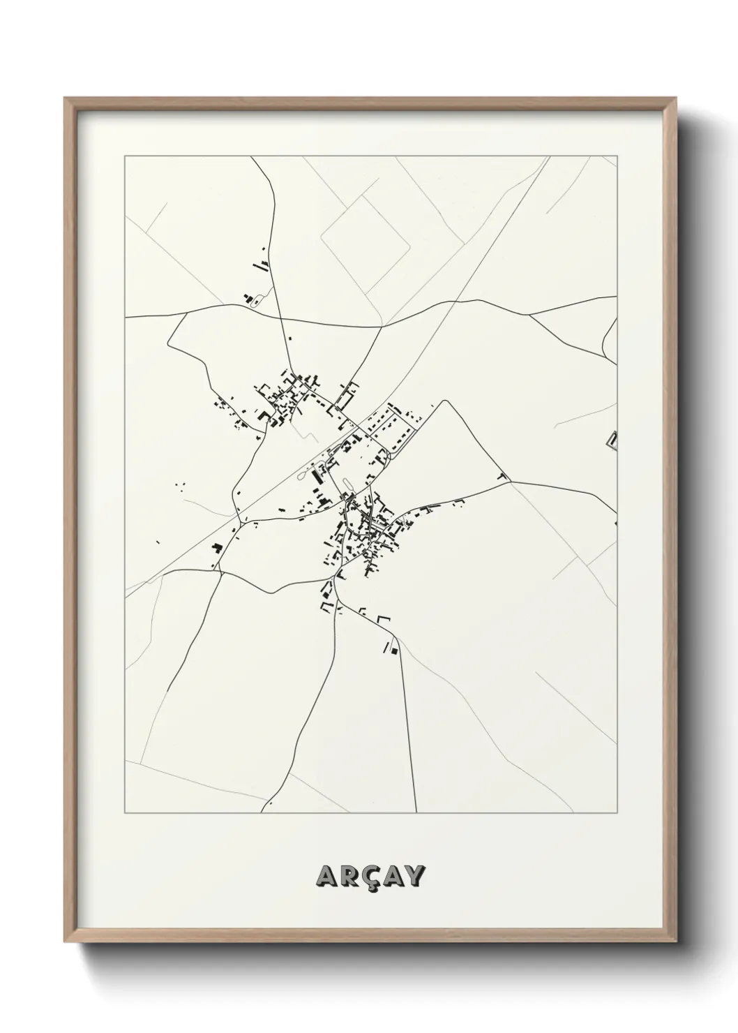 Une affiche de carte sur Arçay