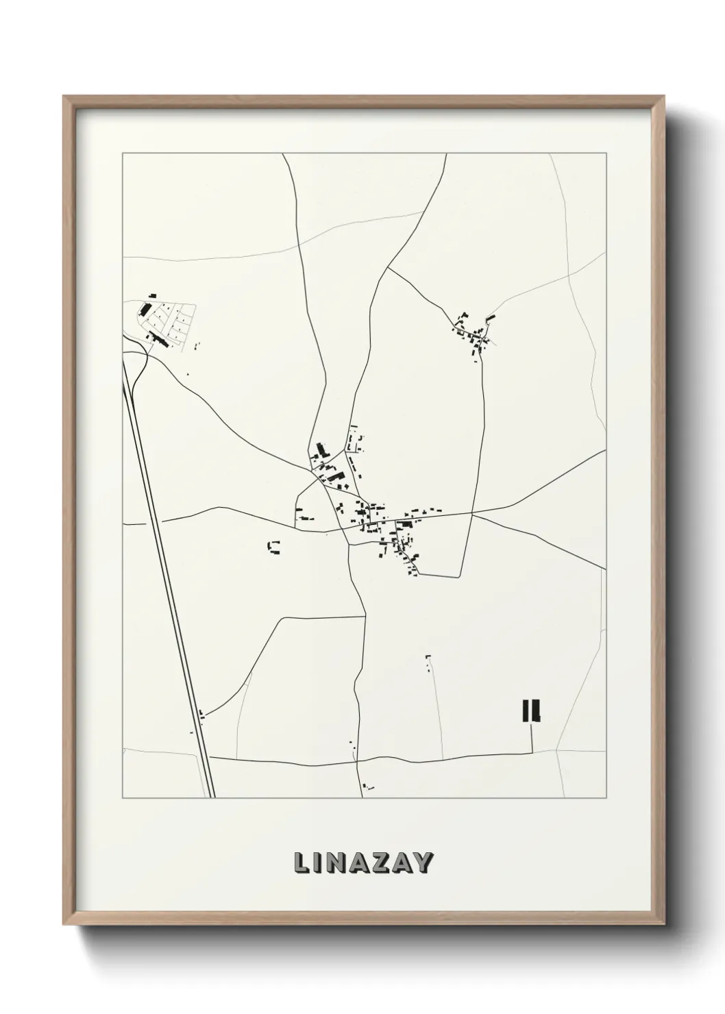 Une affiche de carte sur Linazay