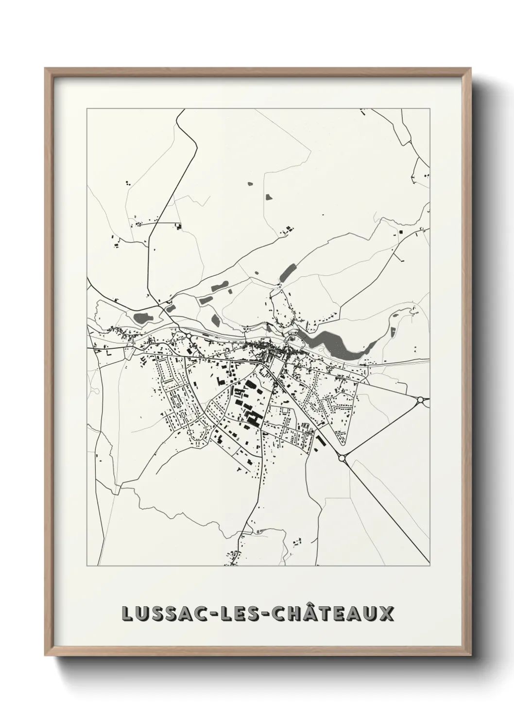 Un poster carteLussac-les-Châteaux