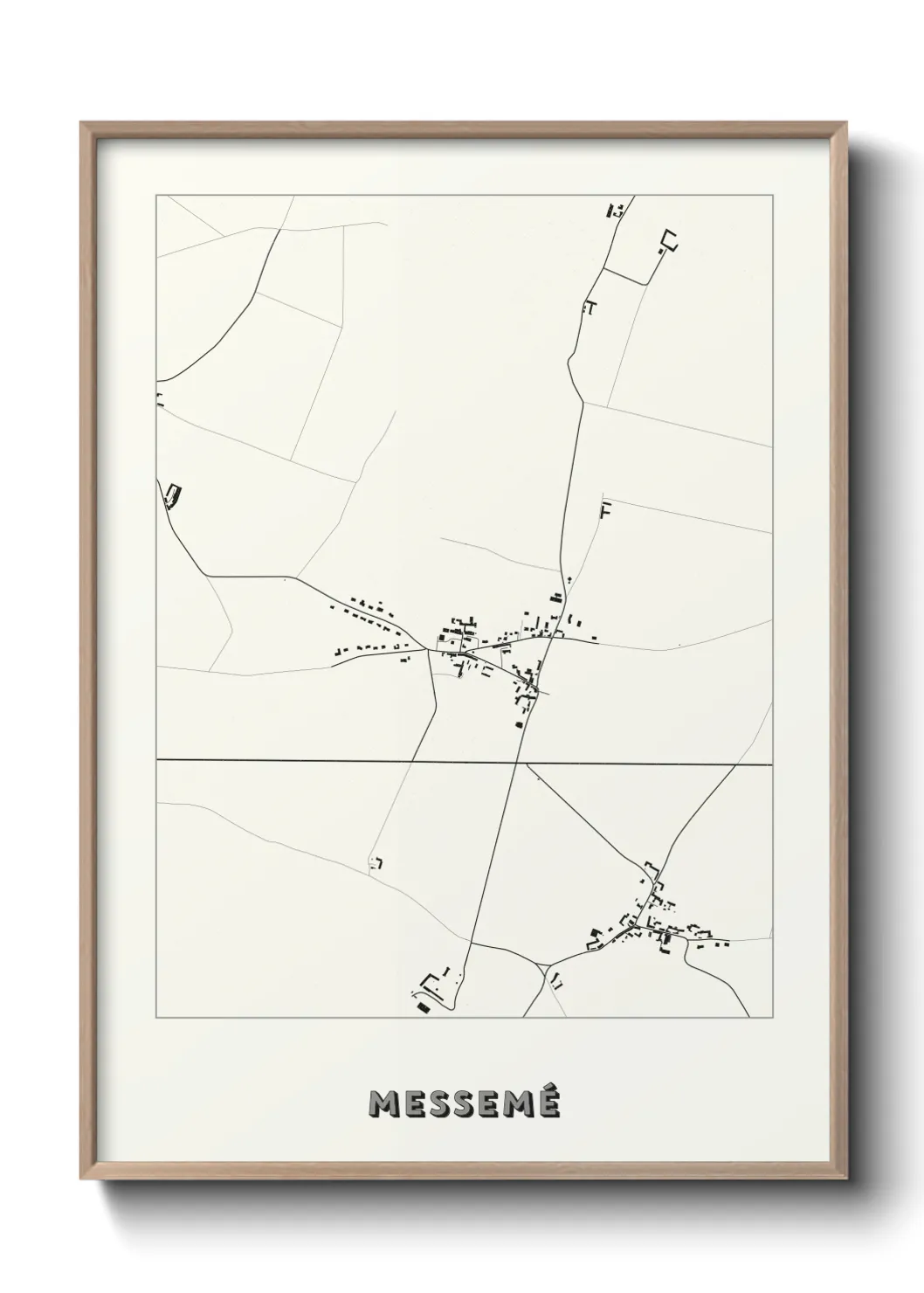 Une affiche de carte sur Messemé