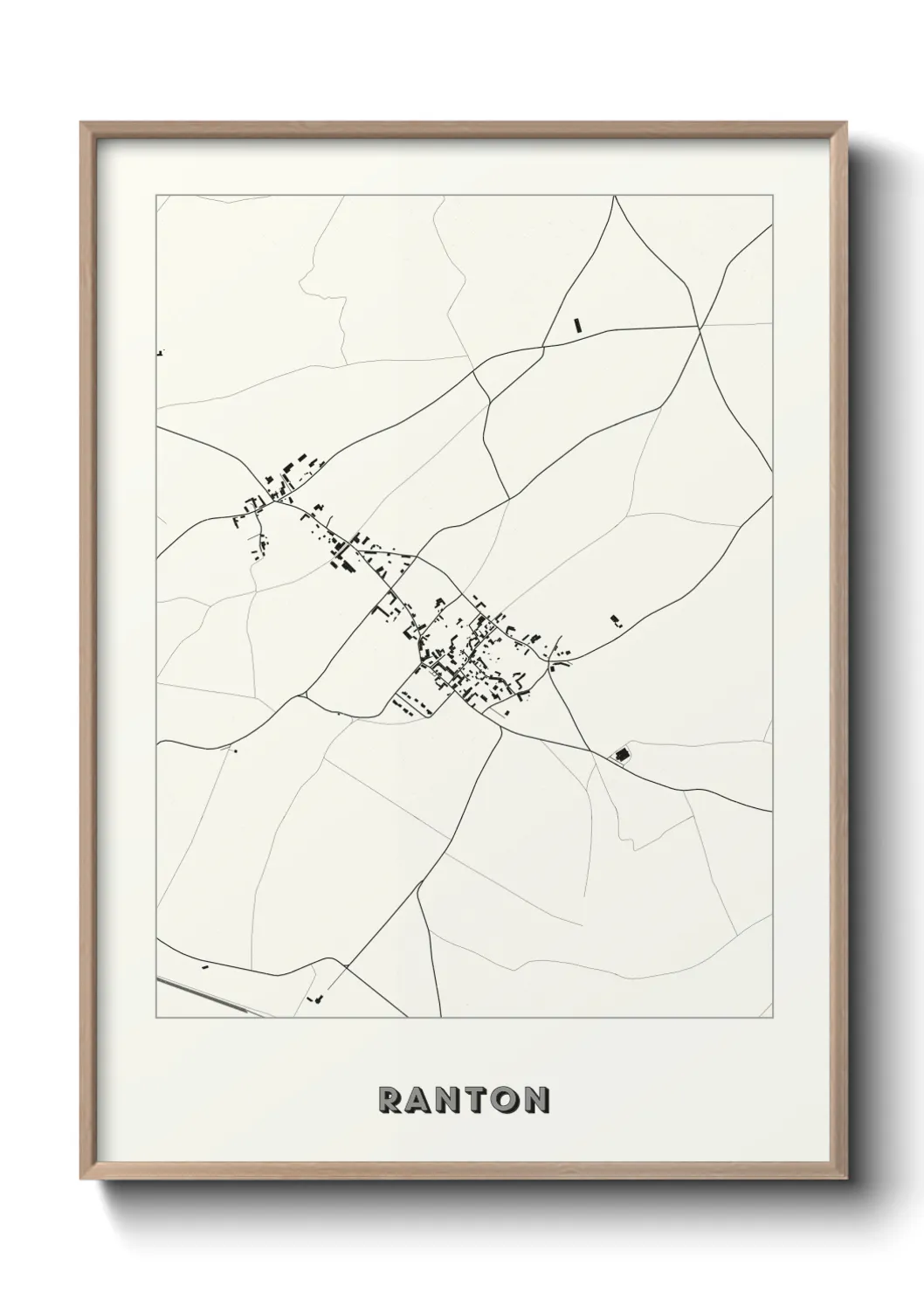 Une affiche de carte sur Ranton