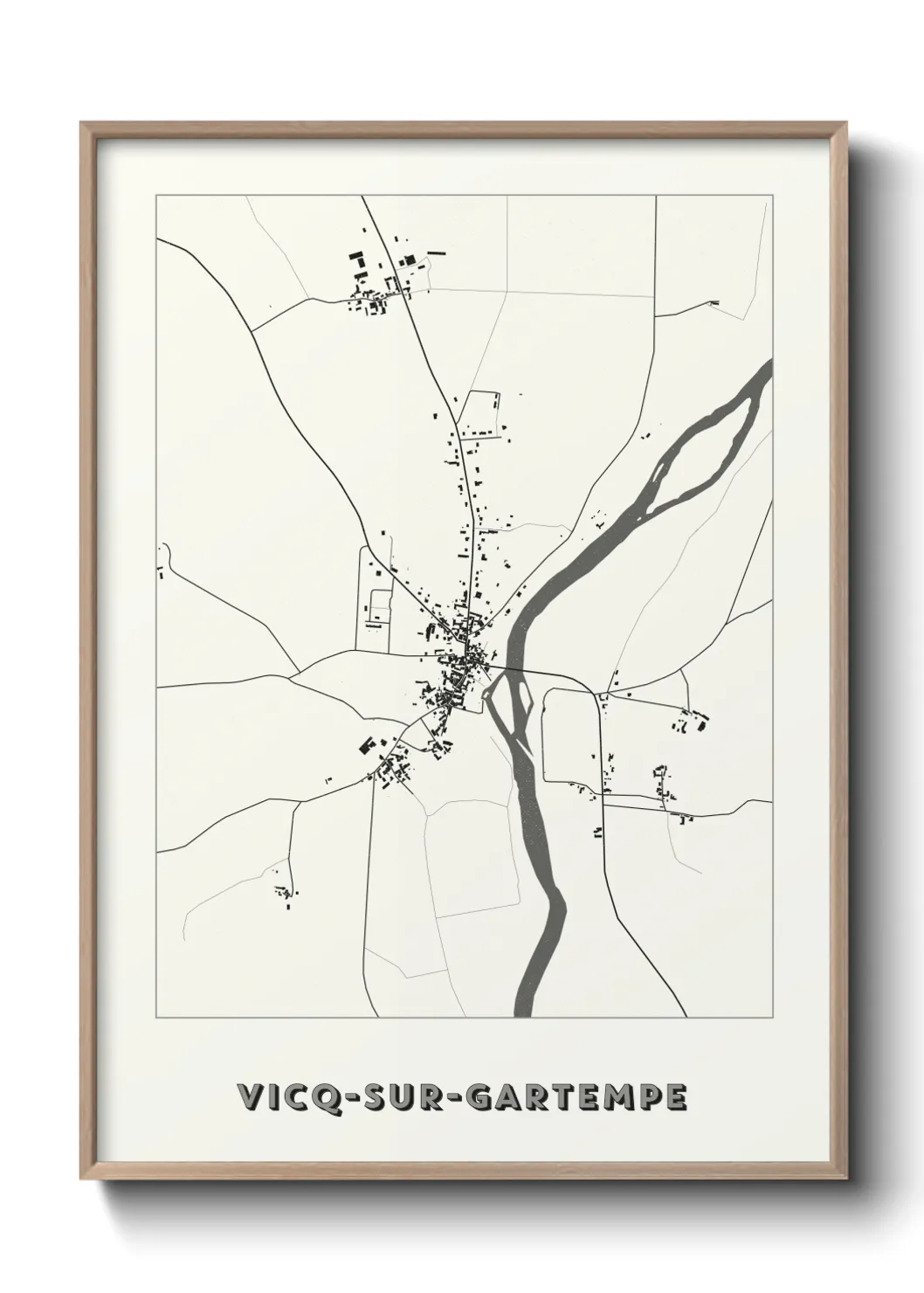 Une affiche de carte sur Vicq-sur-Gartempe