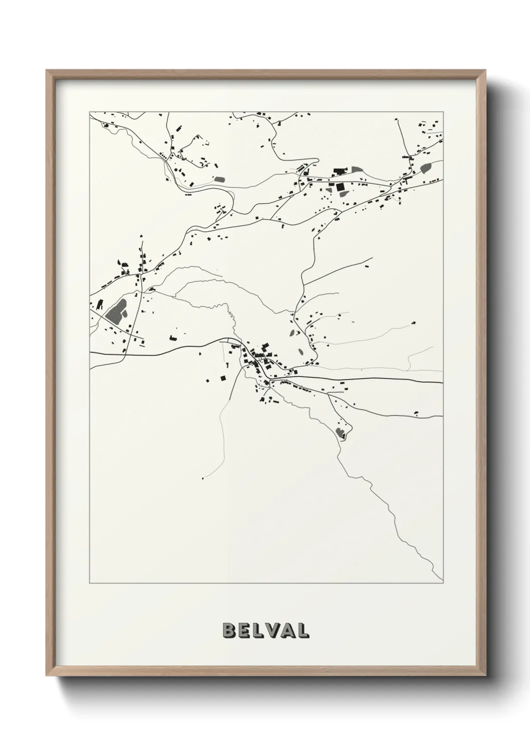 Une affiche de carte sur Belval