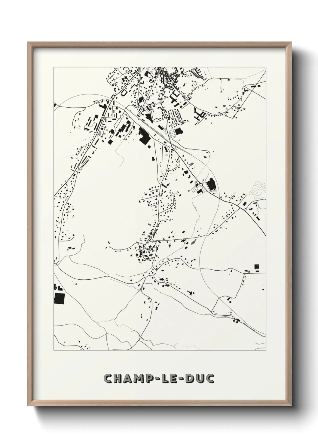 Une affiche de carte sur Champ-le-Duc