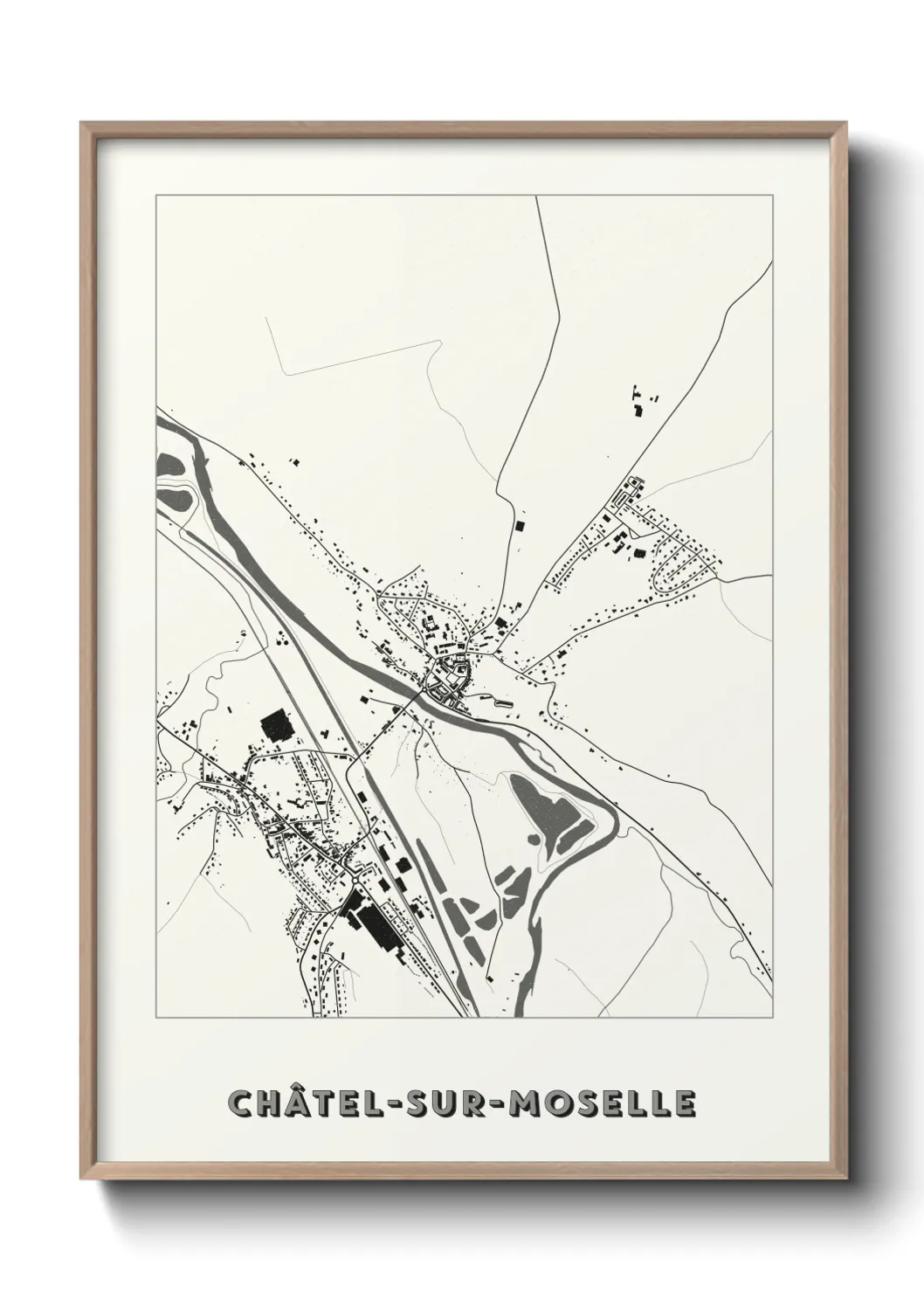 Un poster carteChâtel-sur-Moselle