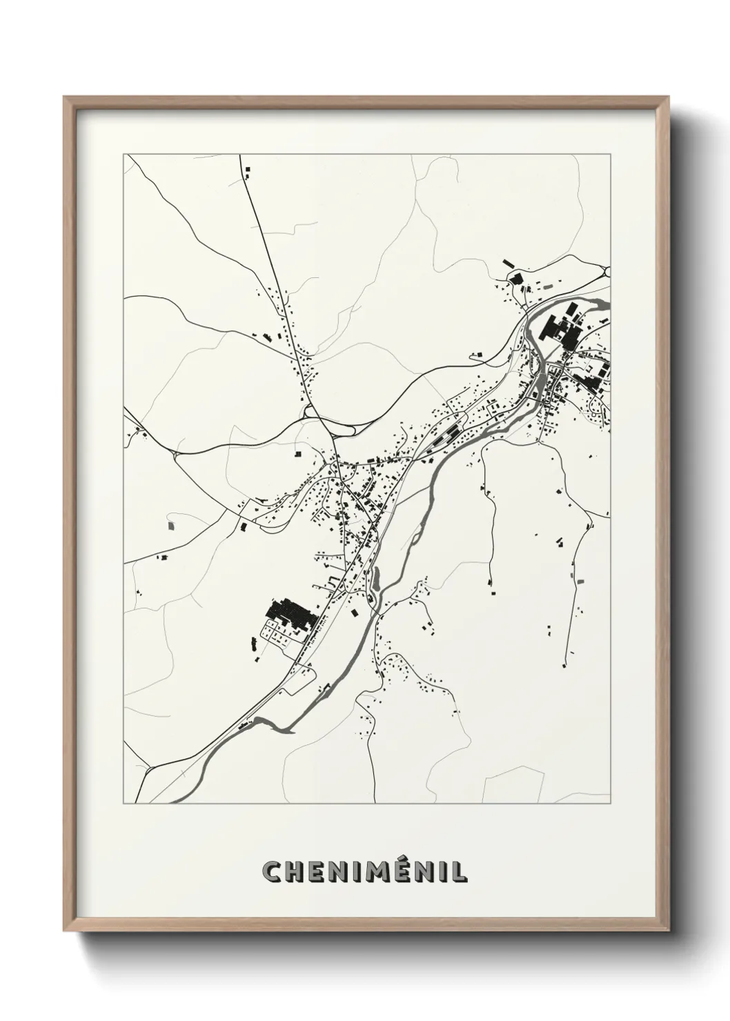 Une affiche de carte sur Cheniménil