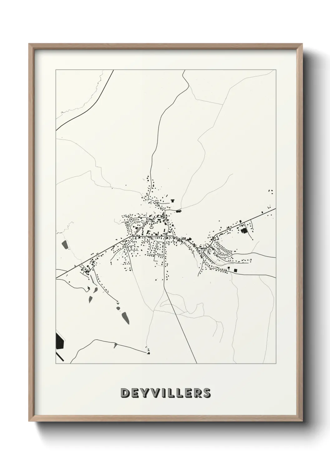 Une affiche de carte sur Deyvillers