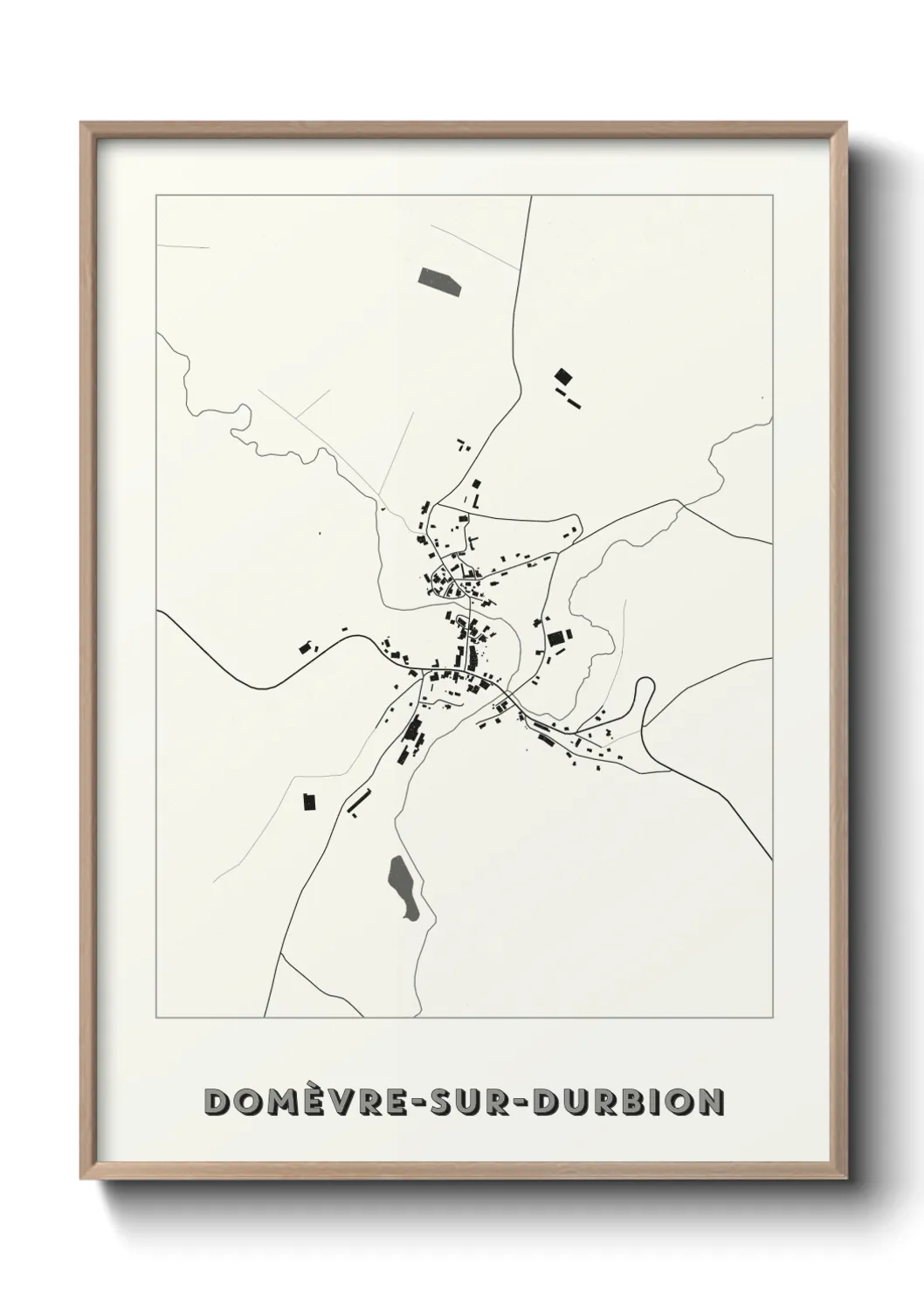 Une affiche de carte sur Domèvre-sur-Durbion