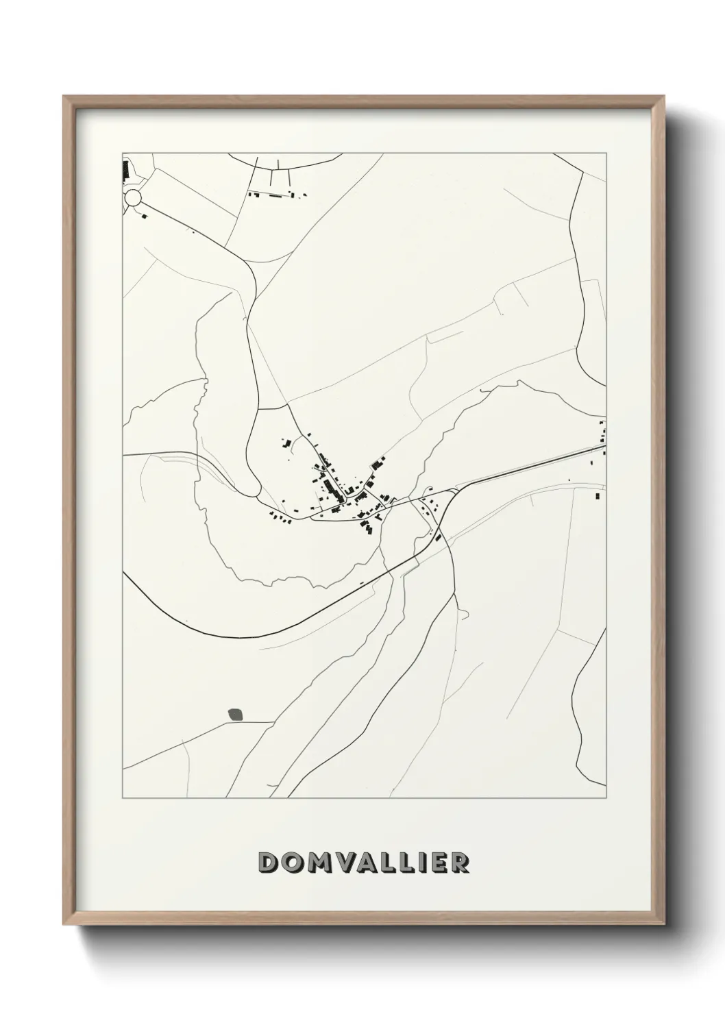 Une affiche de carte sur Domvallier
