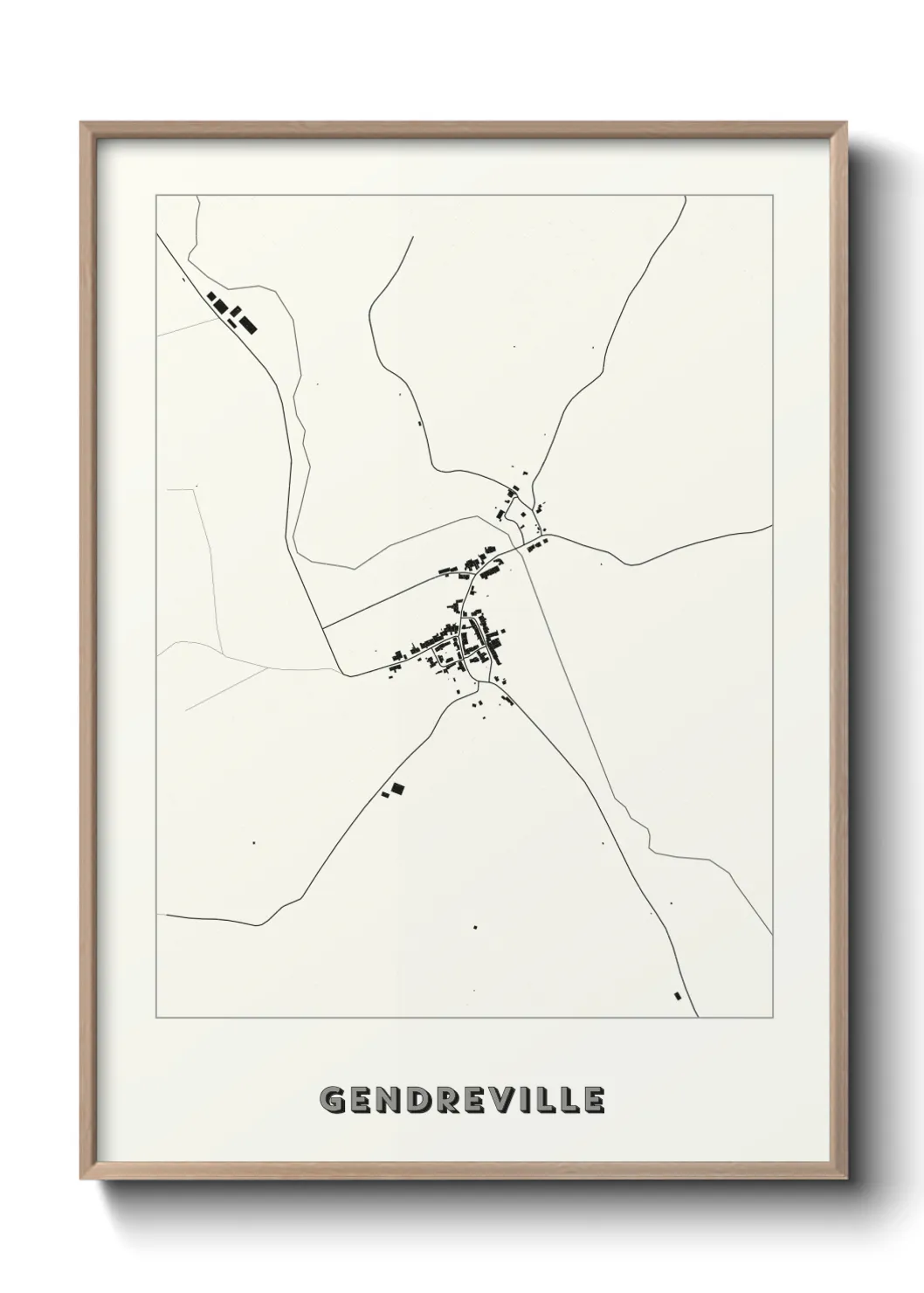 Une affiche de carte sur Gendreville