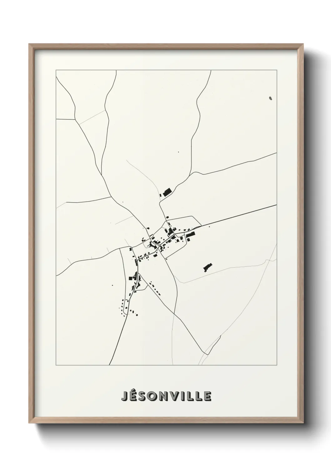 Une affiche de carte sur Jésonville
