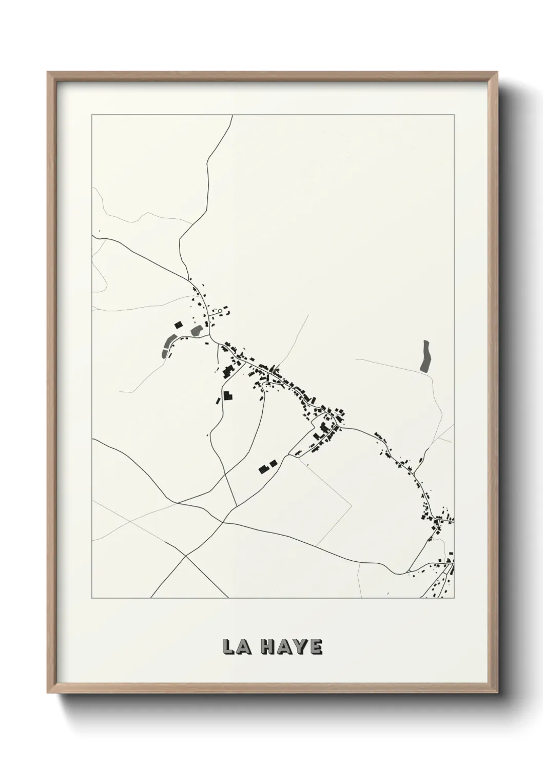 Une affiche de carte sur La Haye