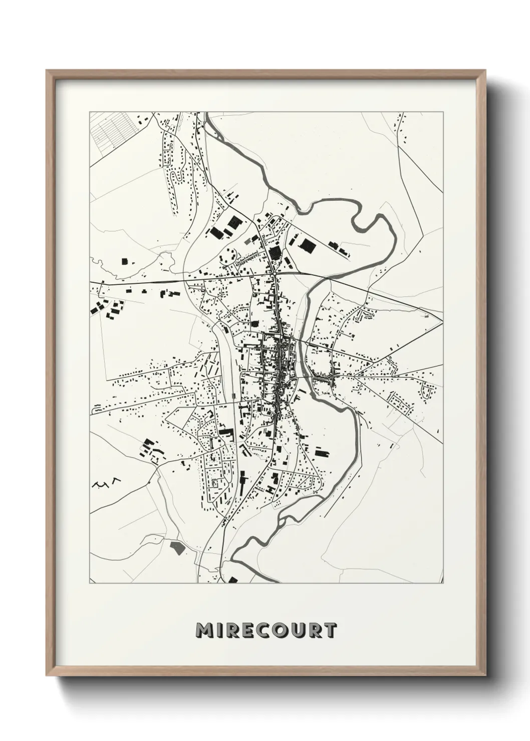 Une affiche de carte sur Mirecourt