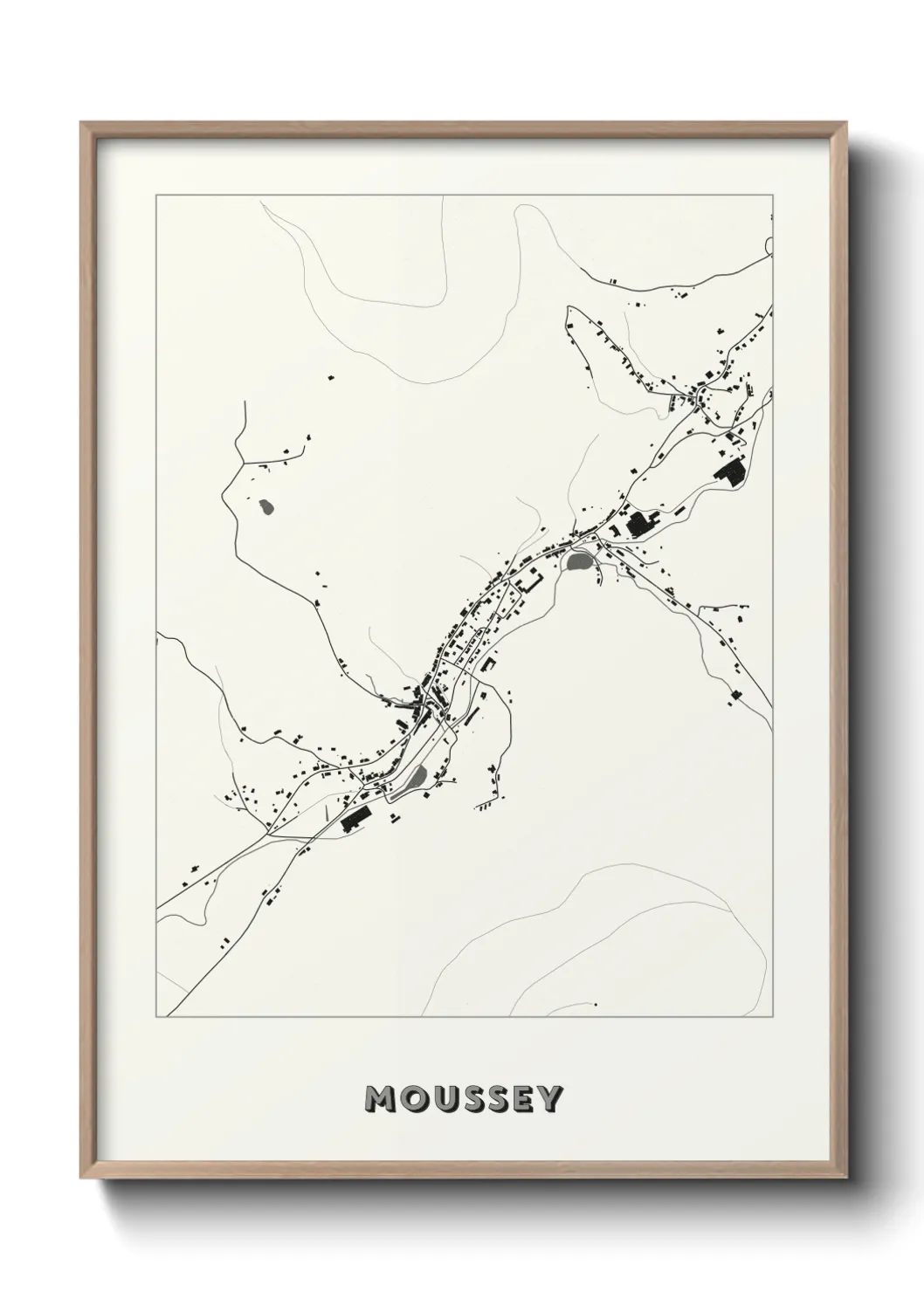 Une affiche de carte sur Moussey