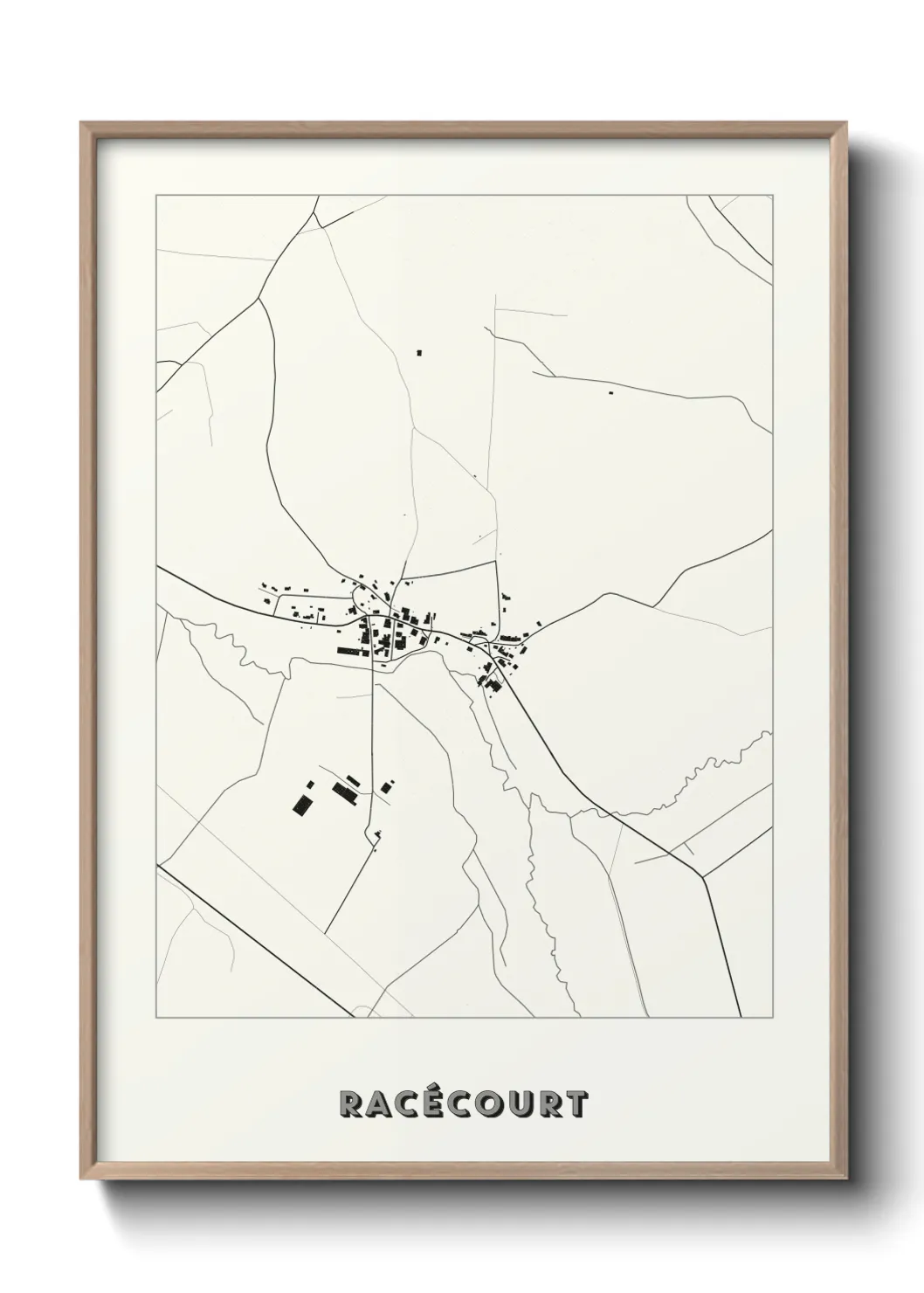 Une affiche de carte sur Racécourt