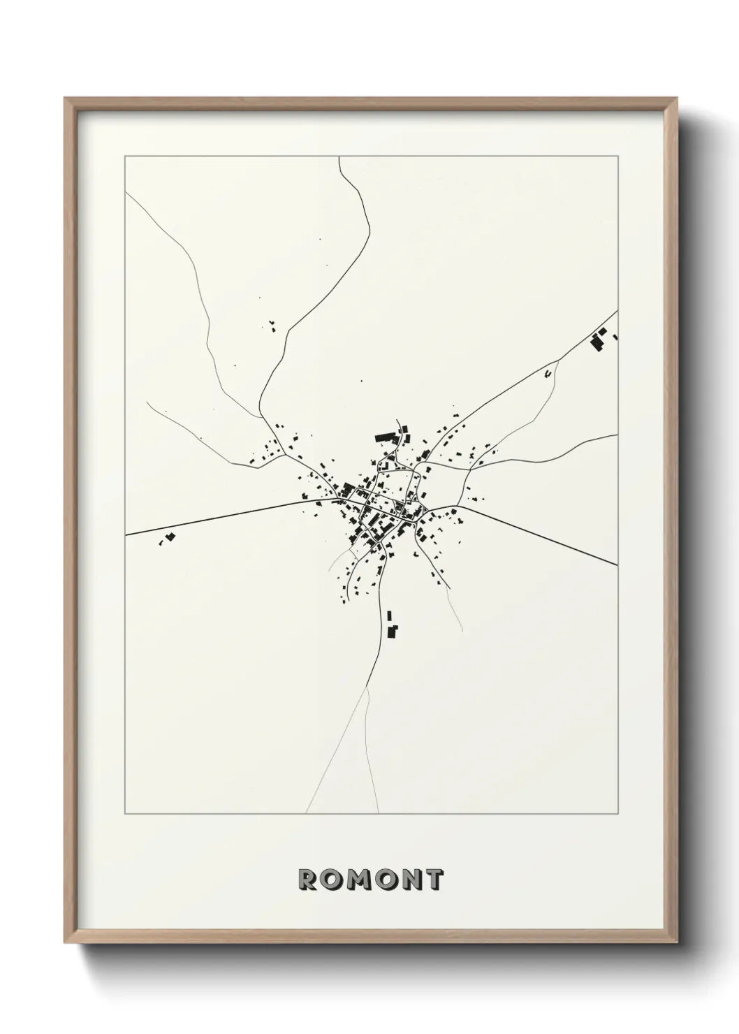 Une affiche de carte sur Romont
