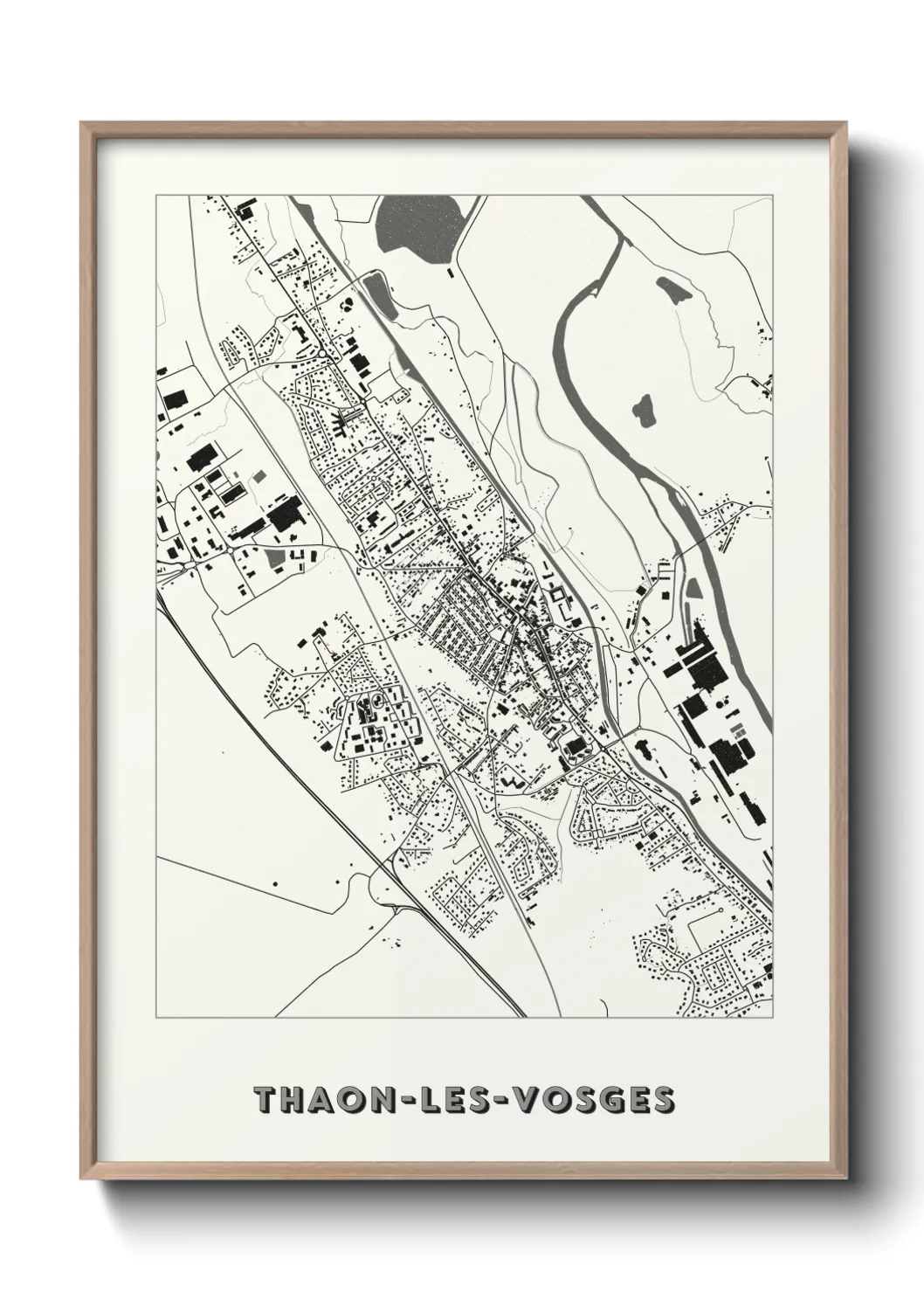Une affiche de carte sur Thaon-les-Vosges