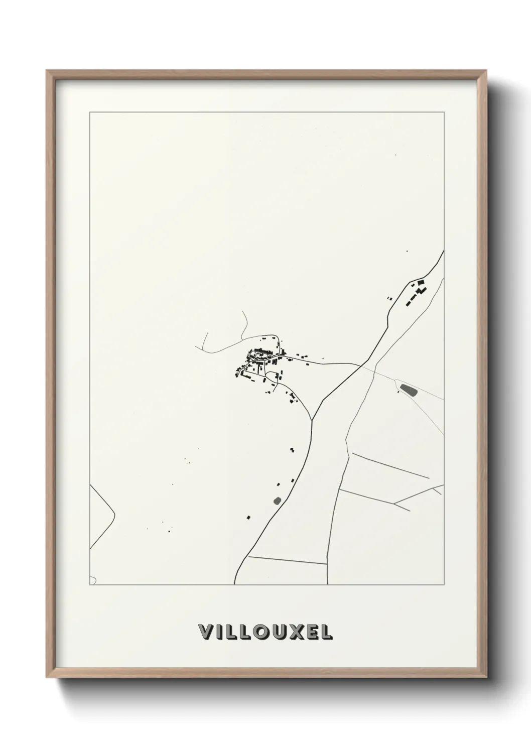 Une affiche de carte sur Villouxel