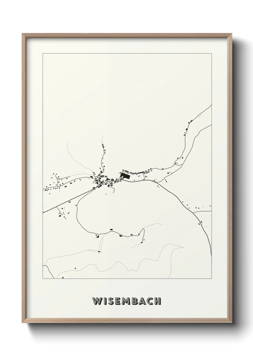 Une affiche de carte sur Wisembach