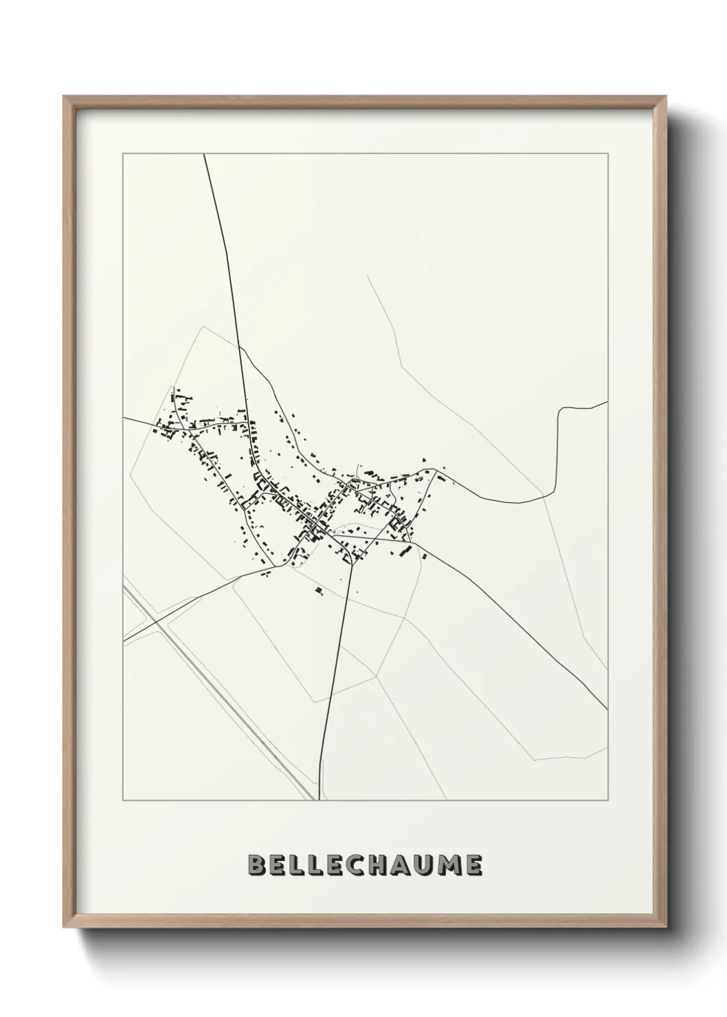 Une affiche de carte sur Bellechaume