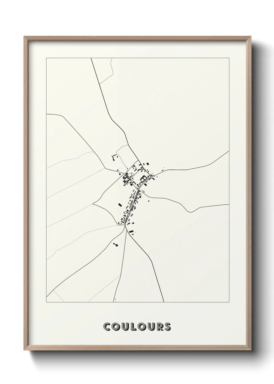 Une affiche de carte sur Coulours