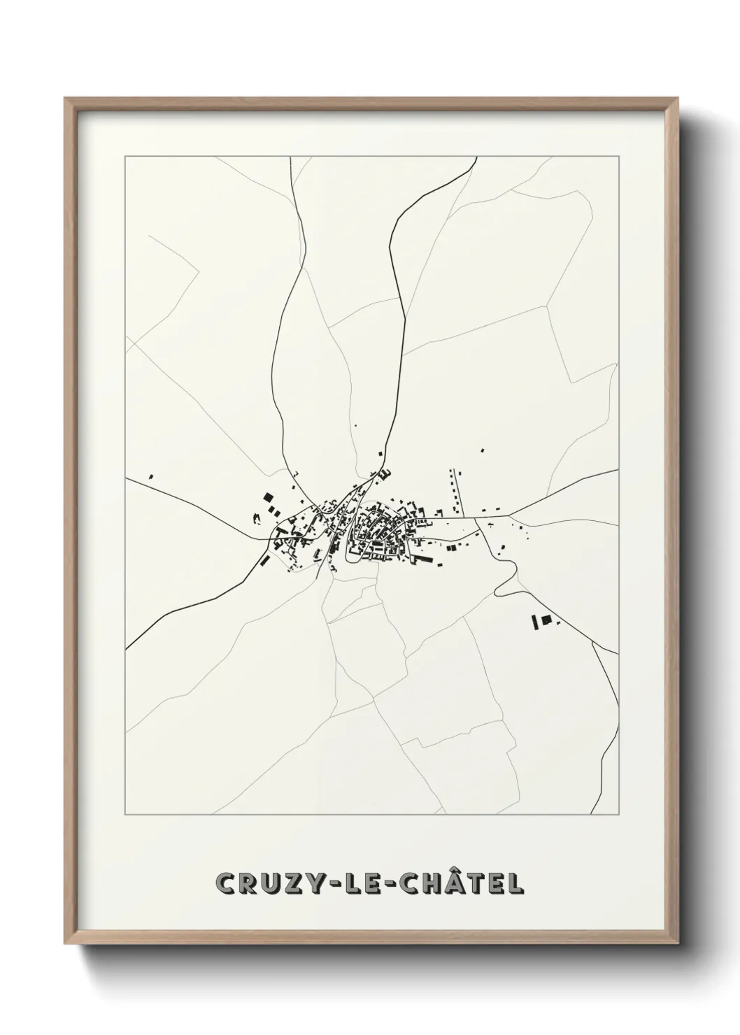 Un poster carteCruzy-le-Châtel