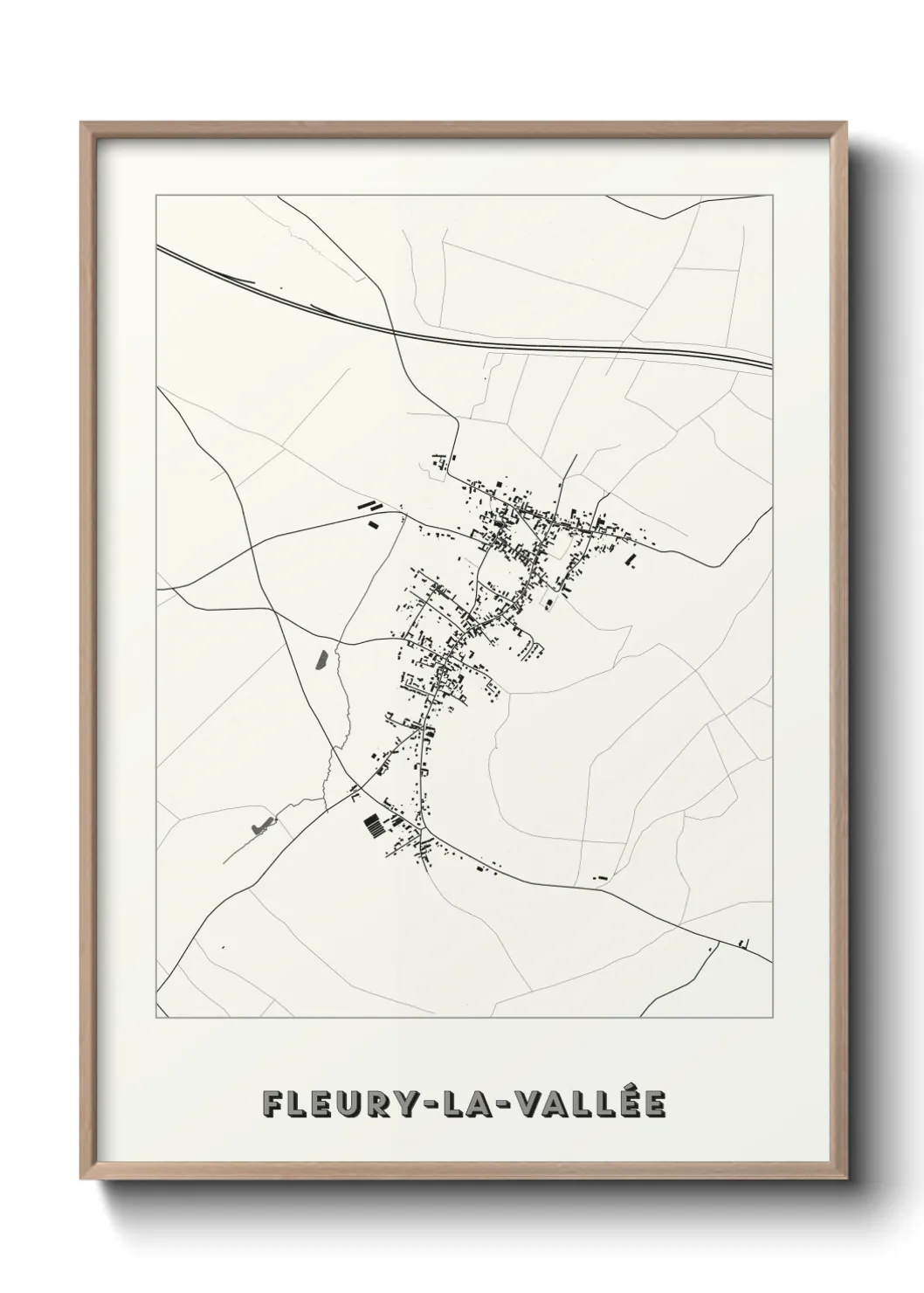 Un poster carteFleury-la-Vallée