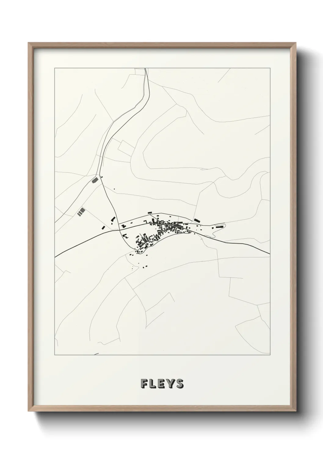 Une affiche de carte sur Fleys