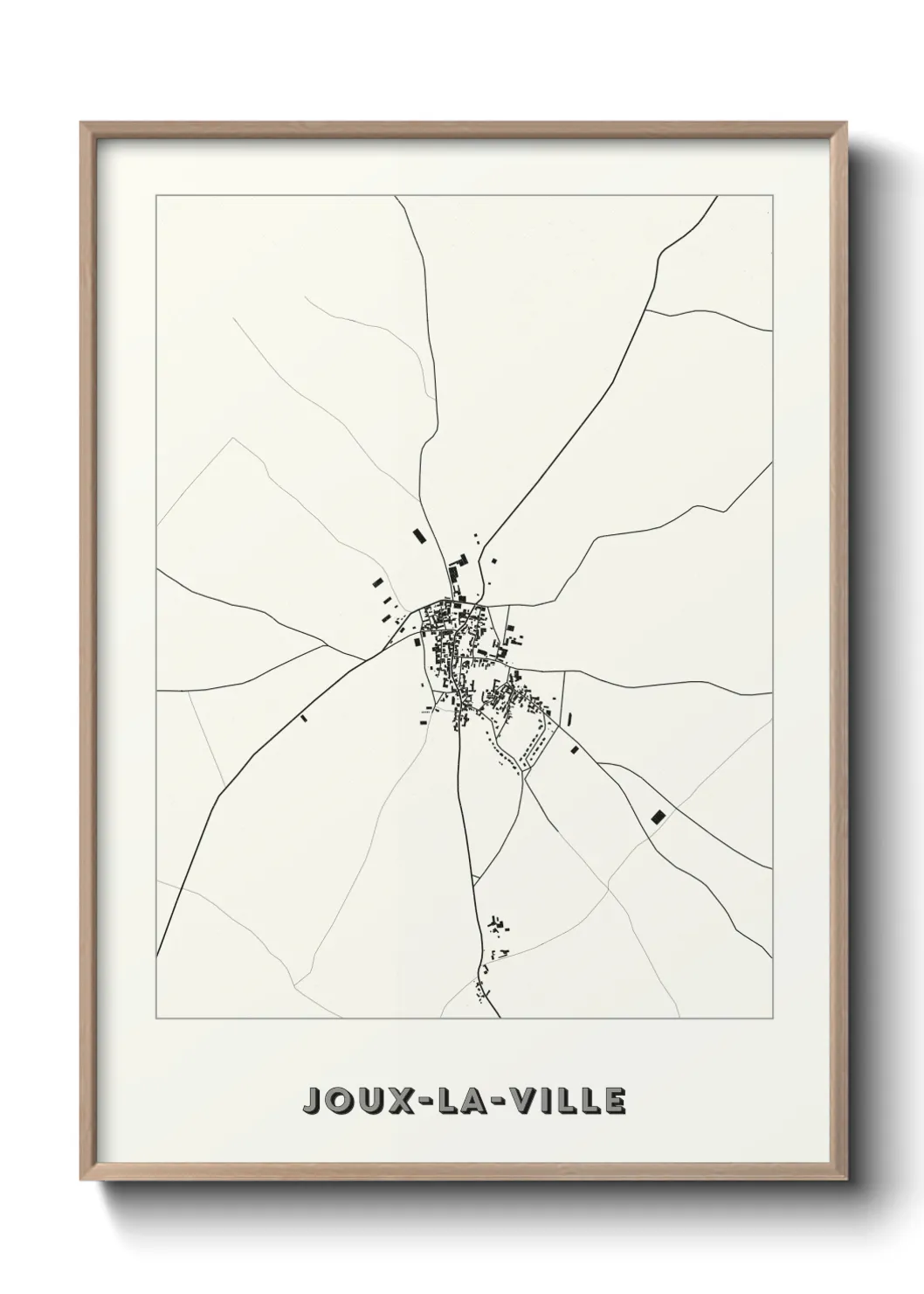 Une affiche de carte sur Joux-la-Ville