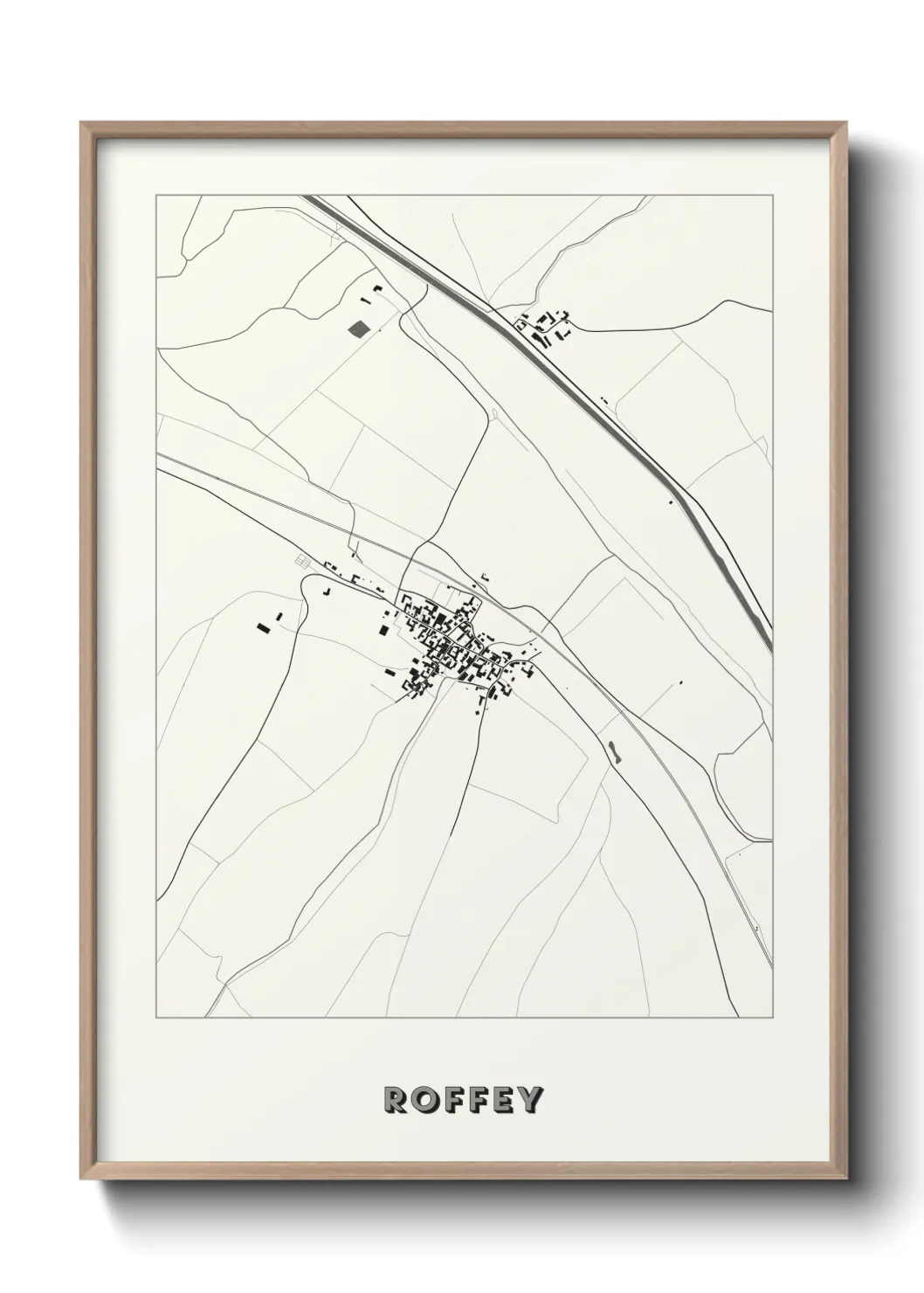 Une affiche de carte sur Roffey