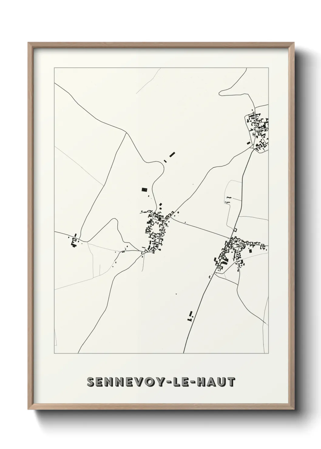 Un poster carteSennevoy-le-Haut