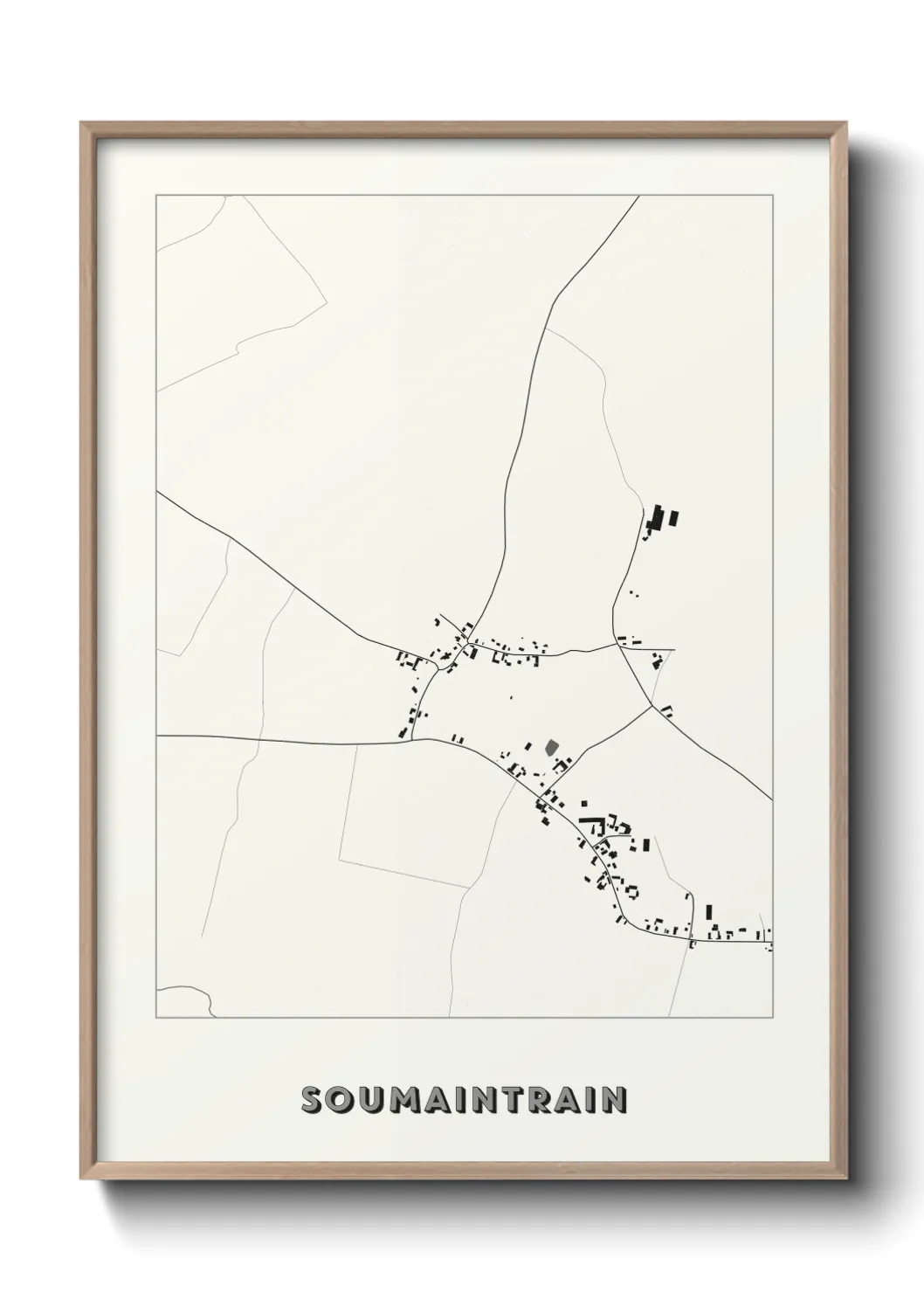Une affiche de carte sur Soumaintrain