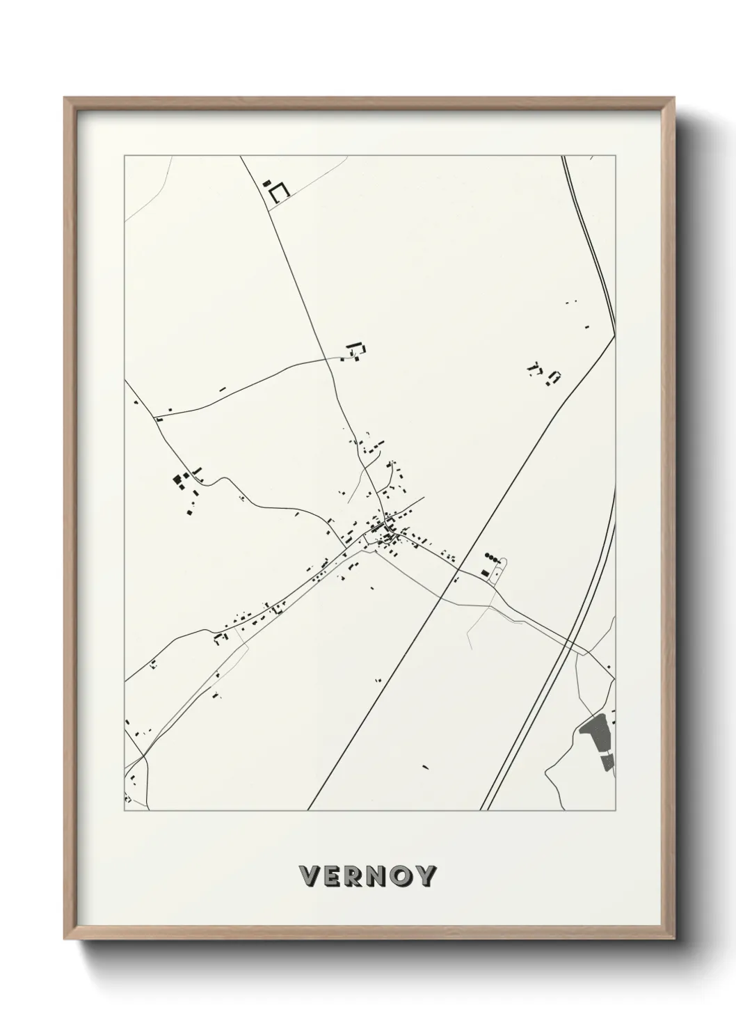 Une affiche de carte sur Vernoy