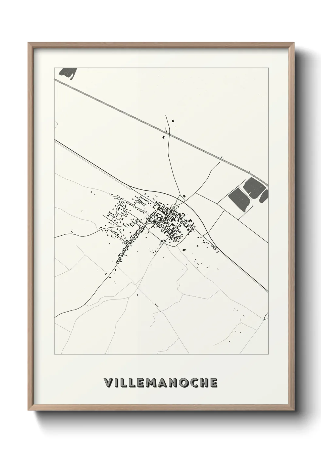 Une affiche de carte sur Villemanoche