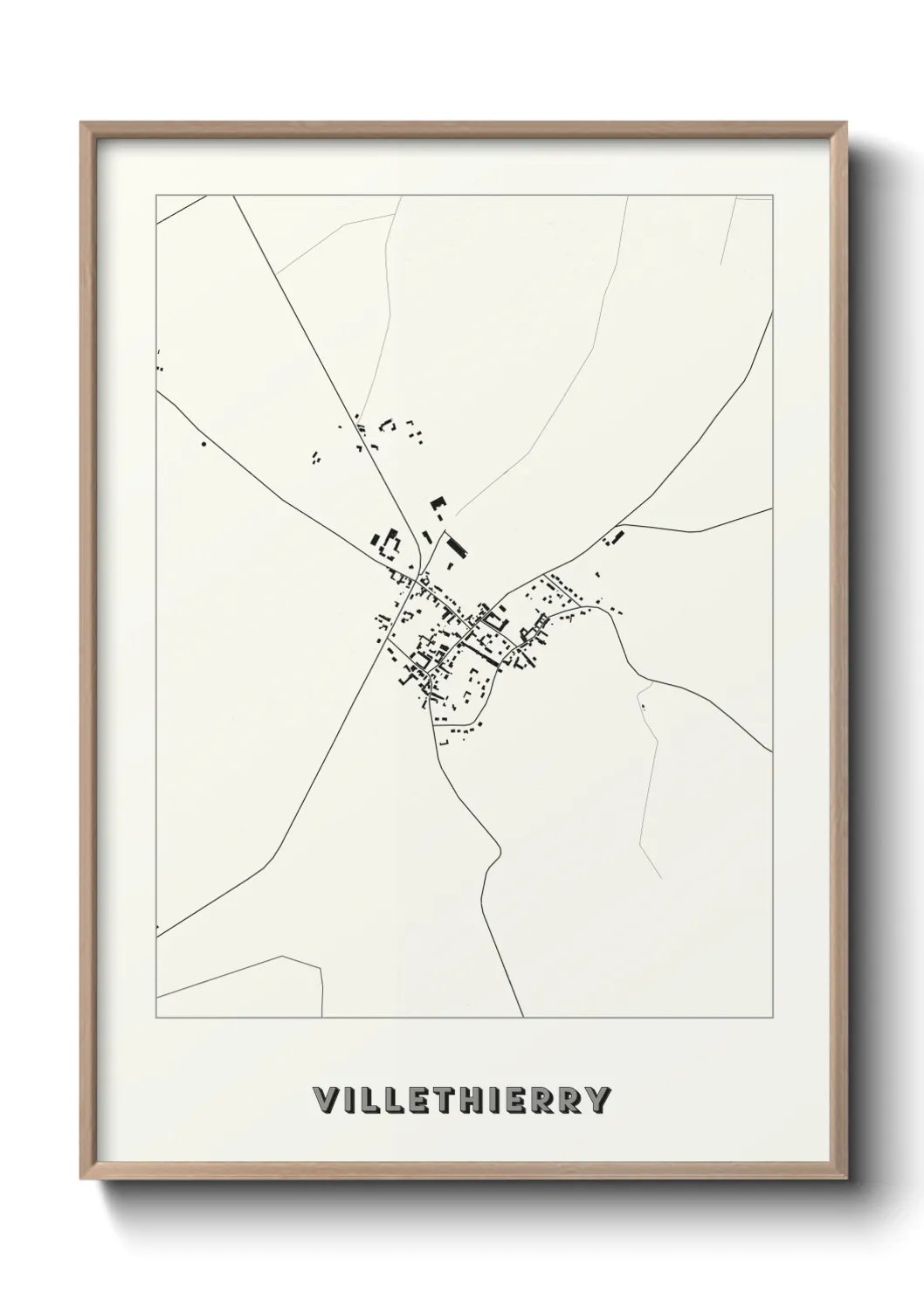 Une affiche de carte sur Villethierry
