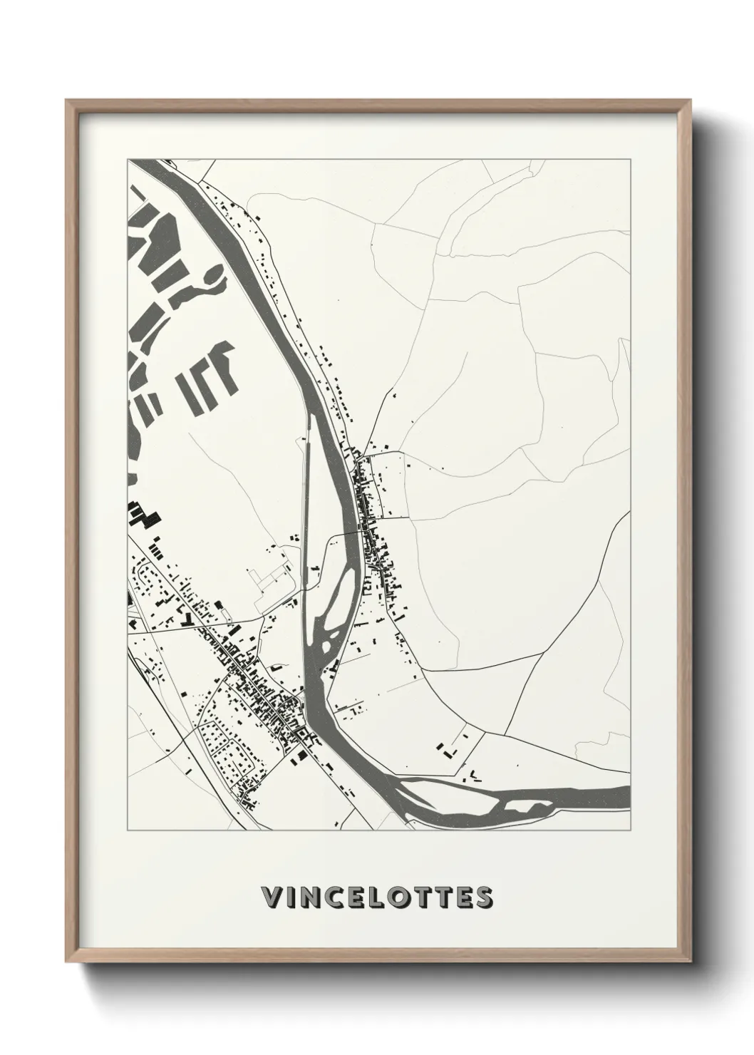 Une affiche de carte sur Vincelottes