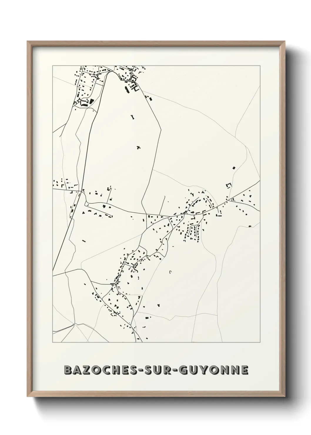 Une affiche de carte sur Bazoches-sur-Guyonne