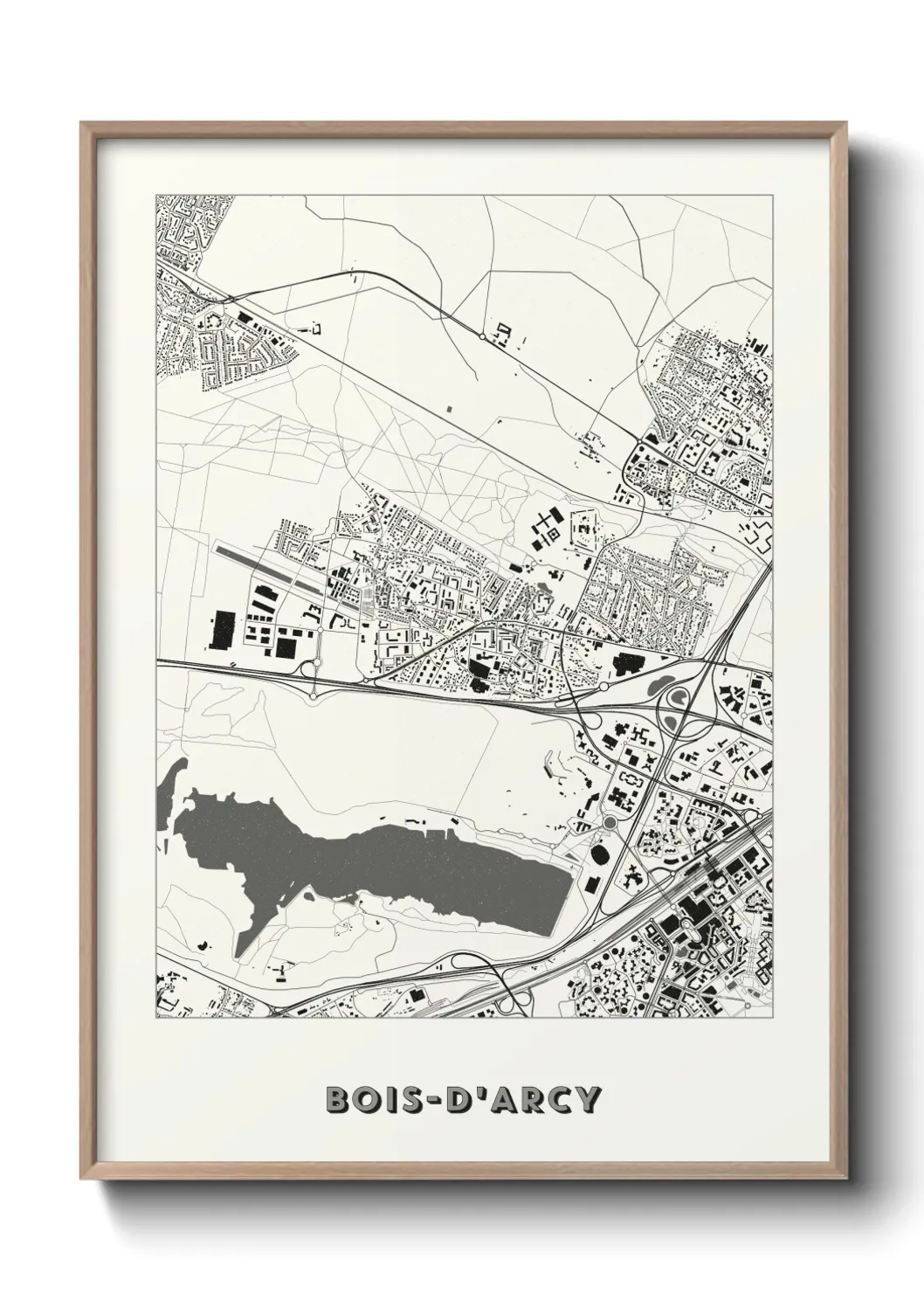 Une affiche de carte sur Bois-d'Arcy