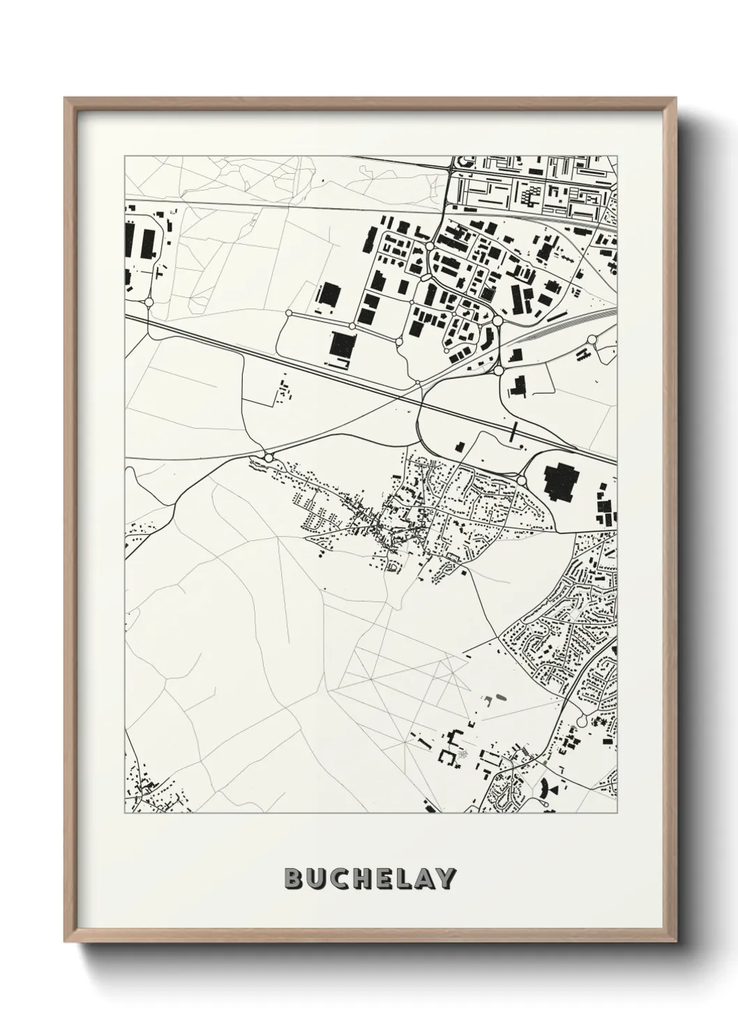 Une affiche de carte sur Buchelay