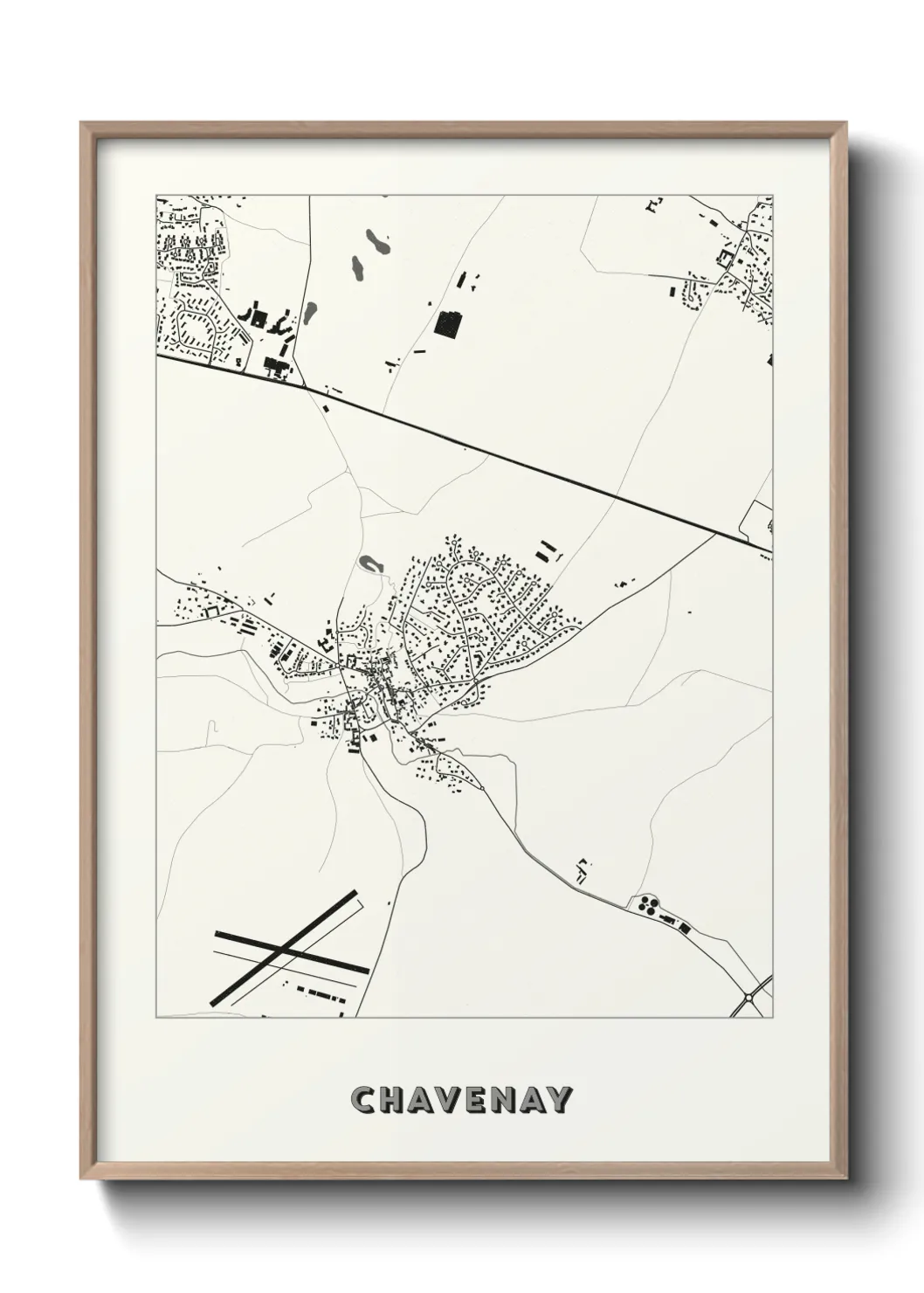 Une affiche de carte sur Chavenay