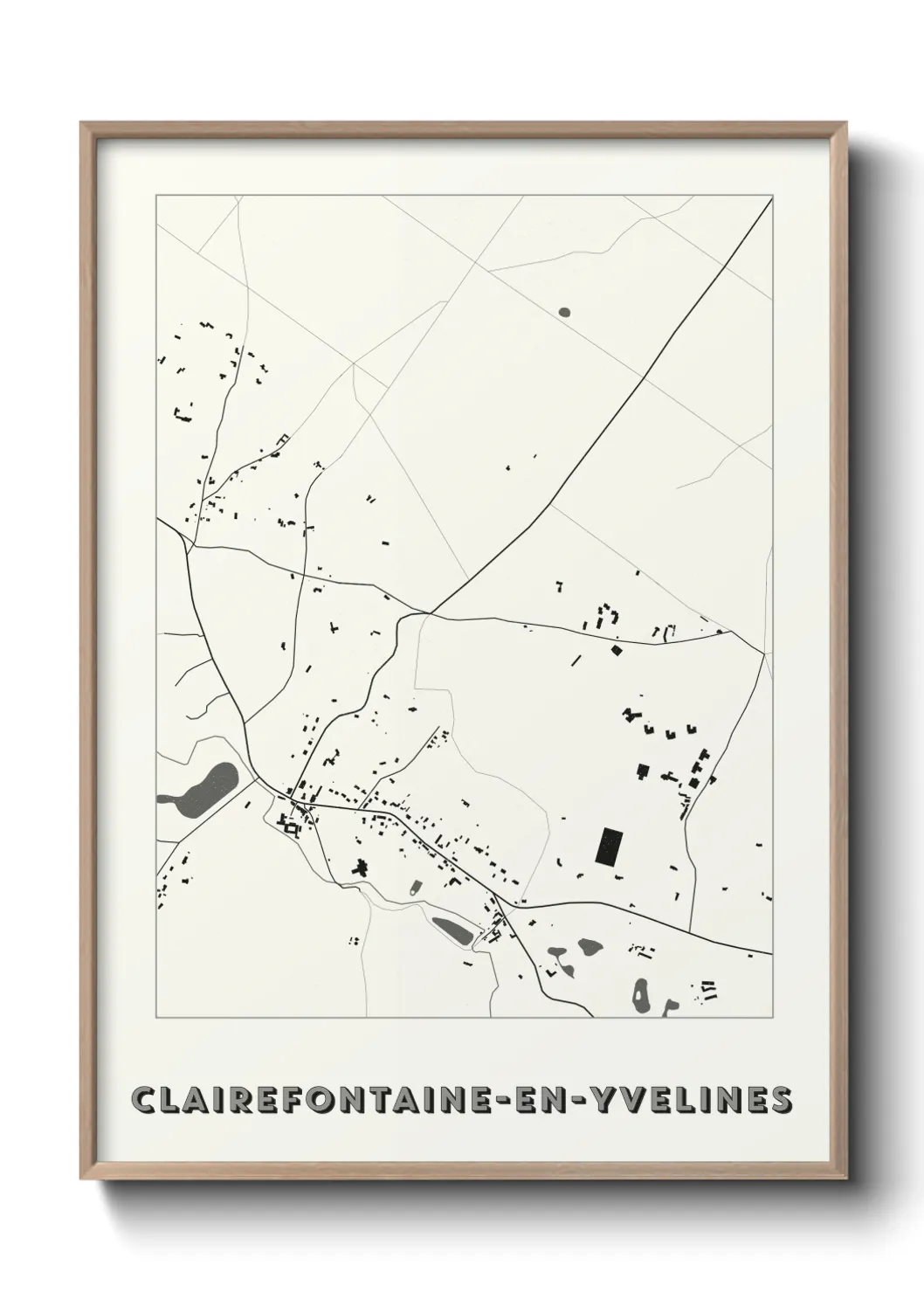 Un poster carteClairefontaine-en-Yvelines