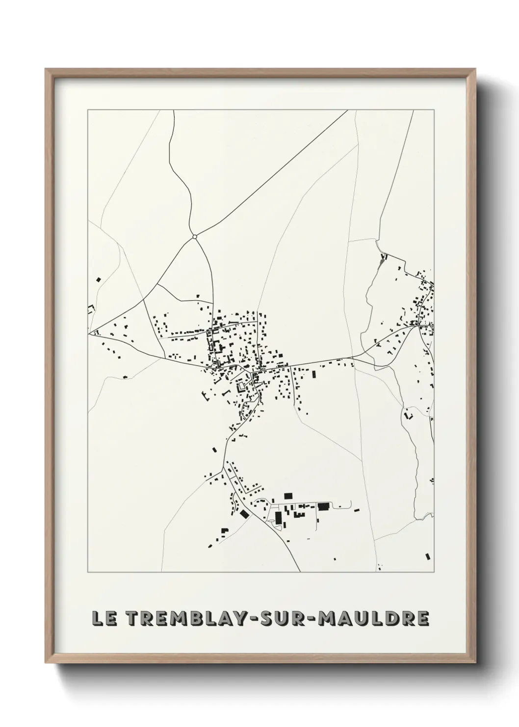 Une affiche de carte sur Le Tremblay-sur-Mauldre