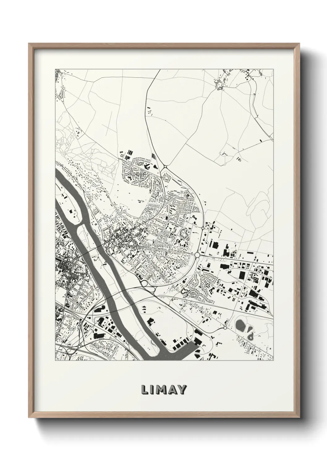 Une affiche de carte sur Limay