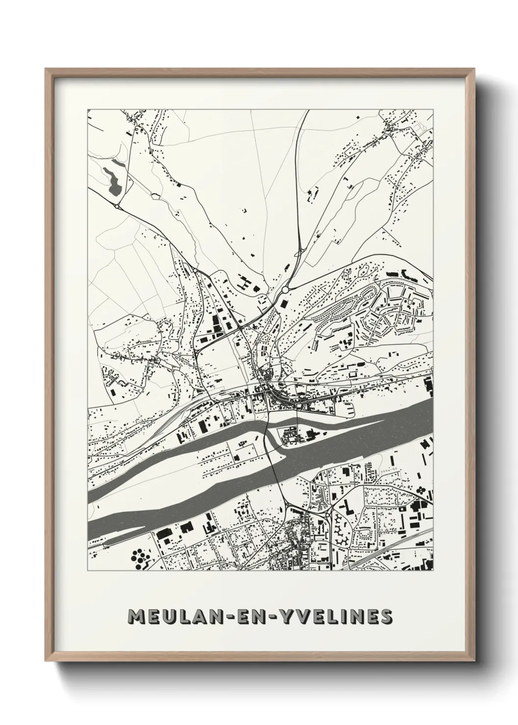 Un poster carteMeulan-en-Yvelines