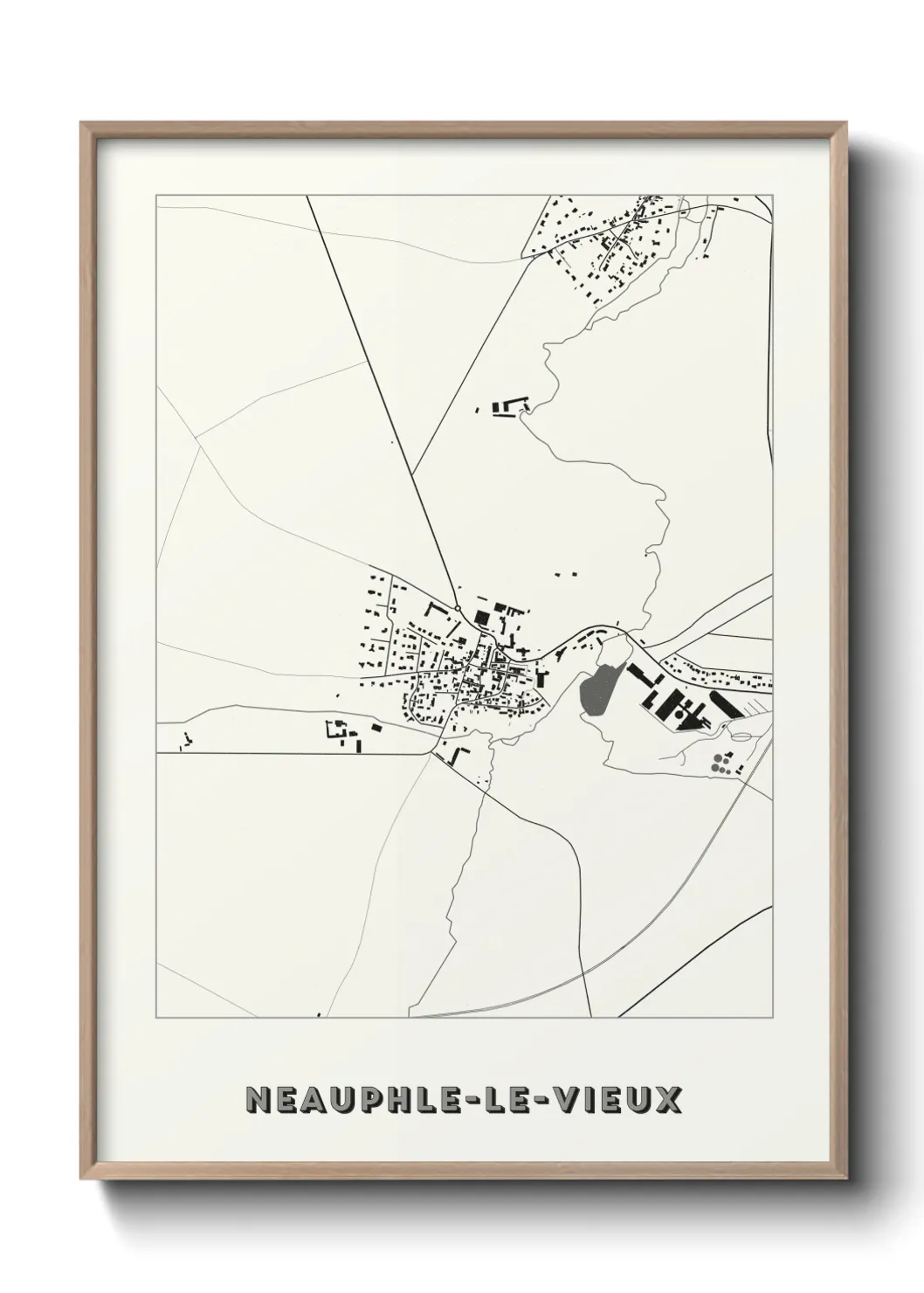 Une affiche de carte sur Neauphle-le-Vieux